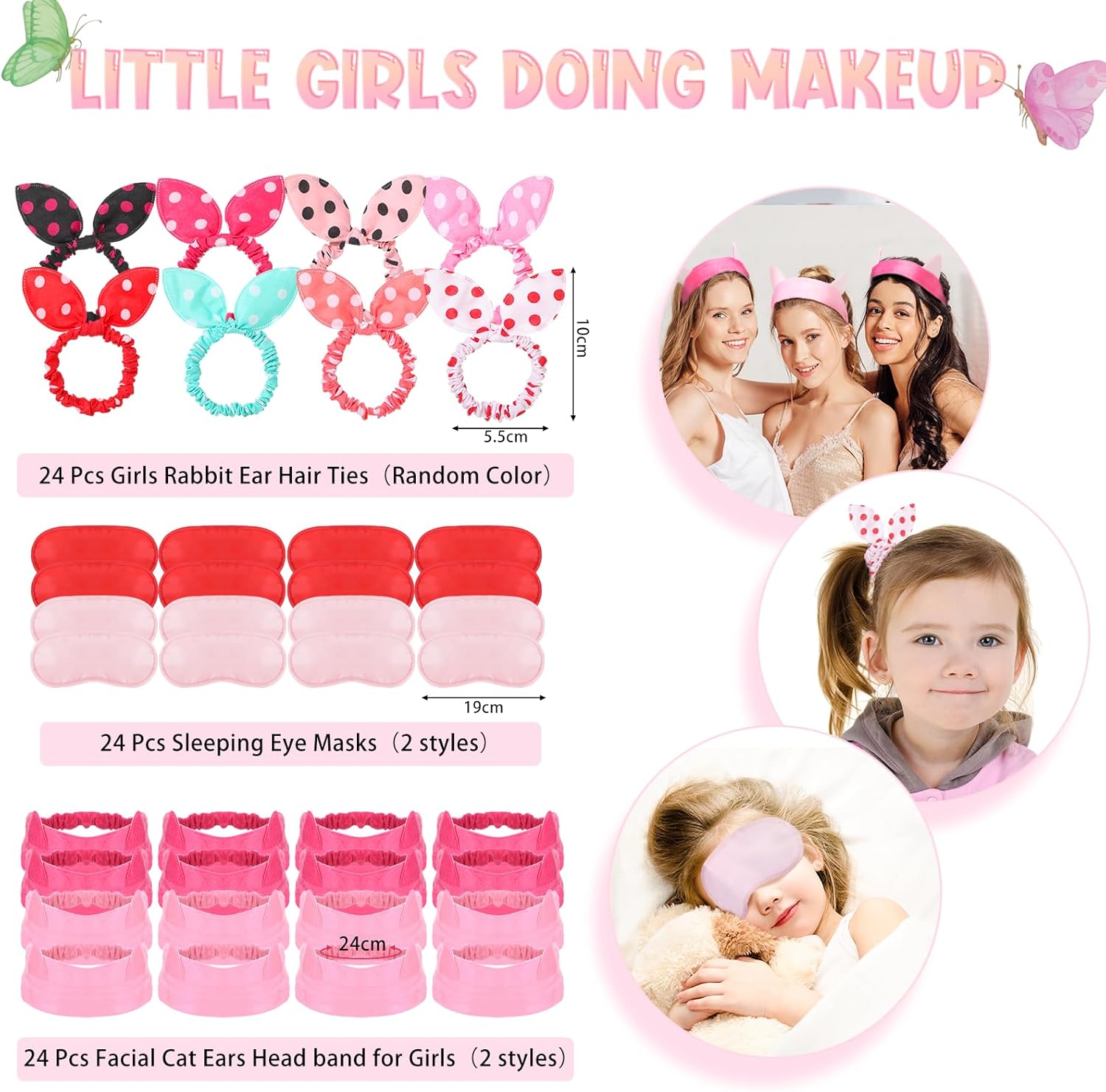 Pinkunn 264 Pcs Spa Party Supplies for Girls