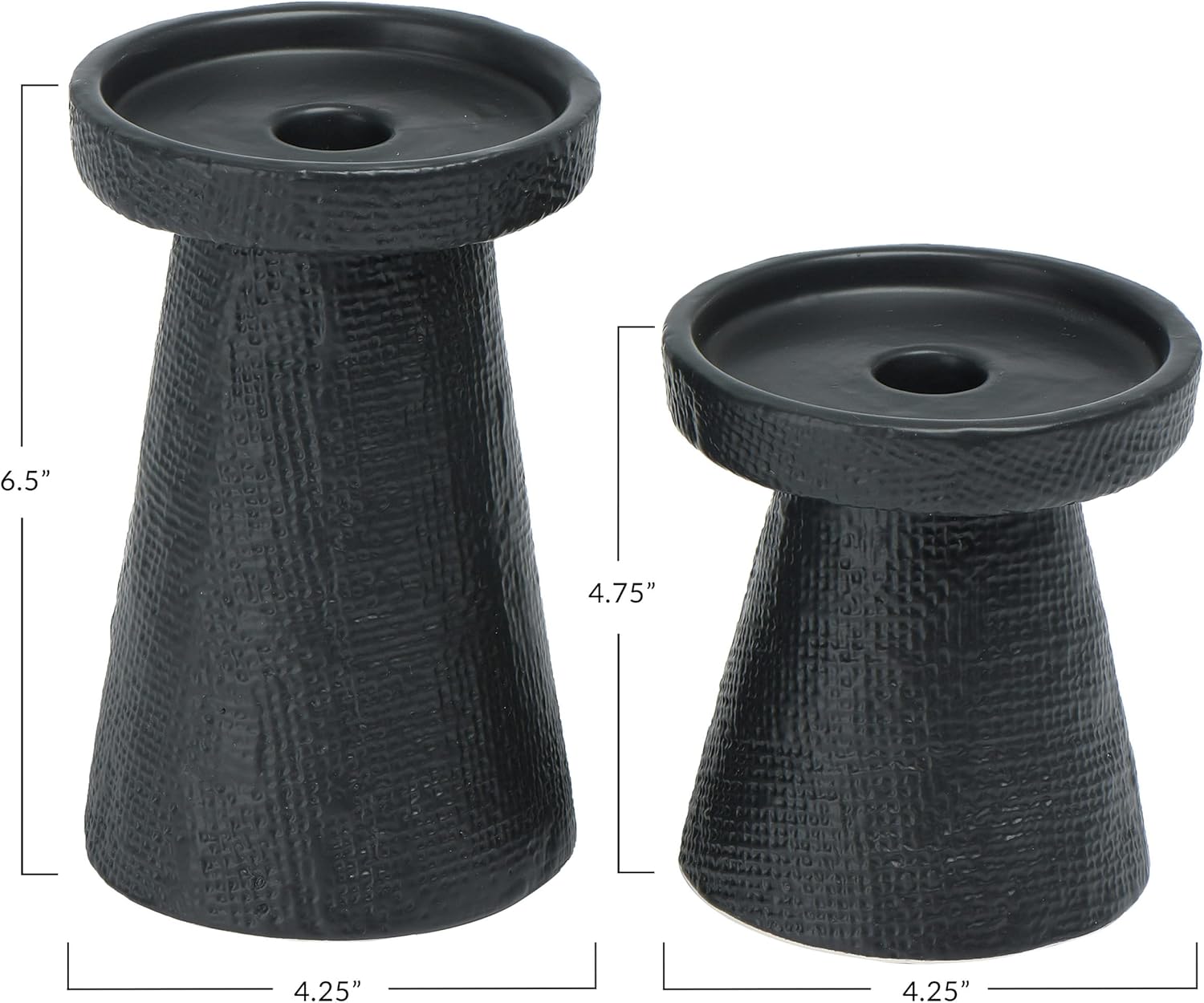 Main Mesa Stoneware Candleholder Set of 2