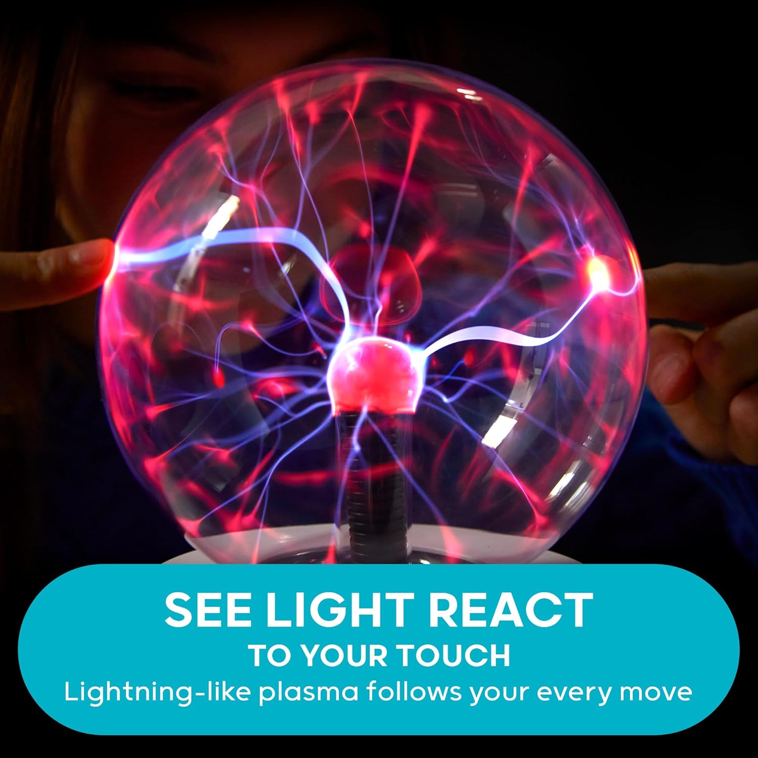 Discovery Kids Plasma Globe Lamp Touch and Sound Sensitive