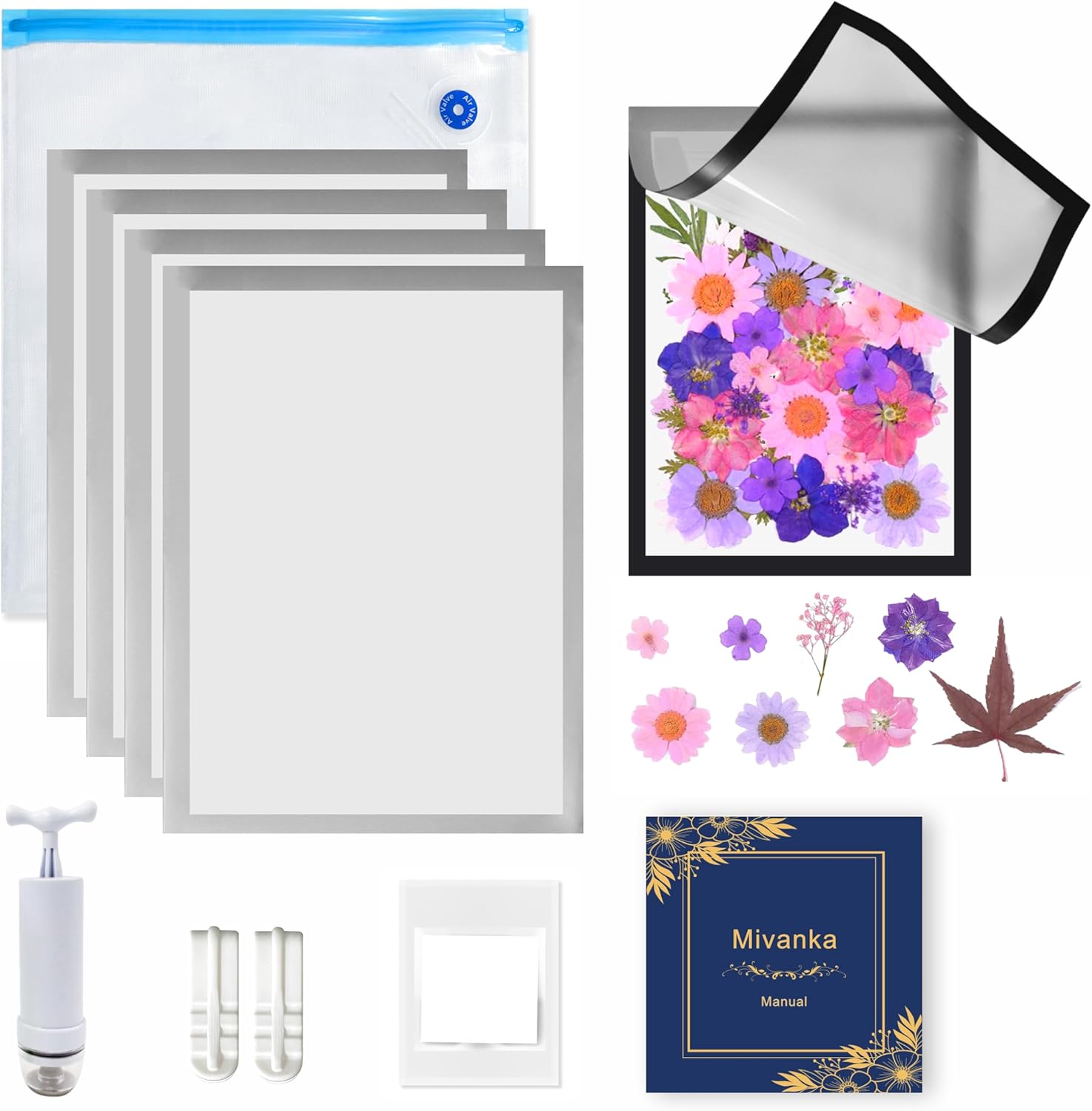 Mivanka Magnetic Photo Frames with Vacuum Seal Bags 5PCS