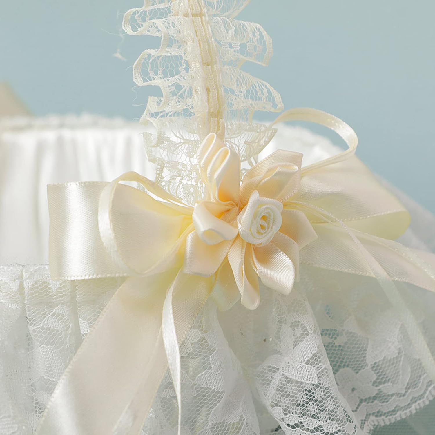 IUIBMI Ivory Flower Girl Baskets for Weddings
