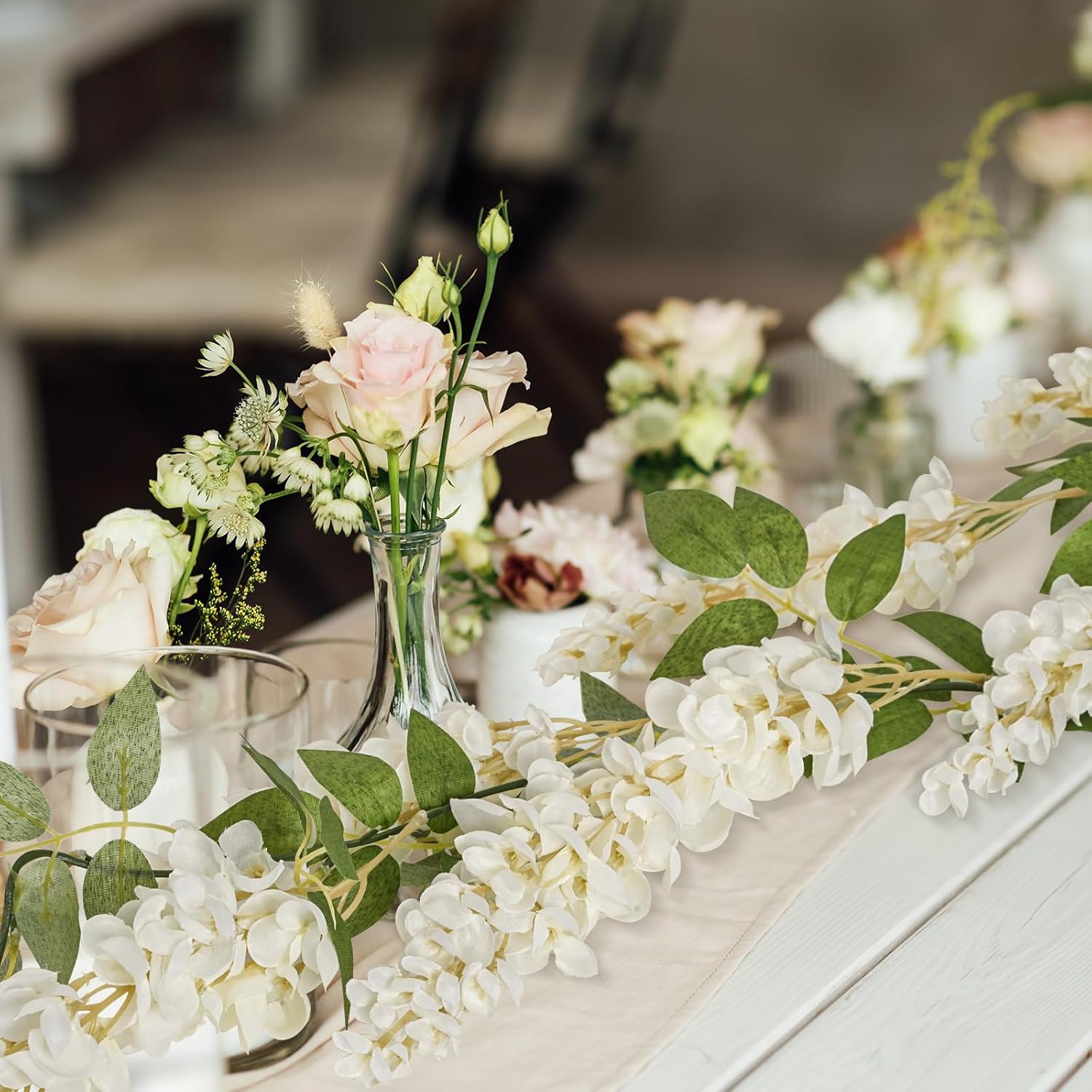 Wisteria Hanging Flowers Garland Wedding Decor