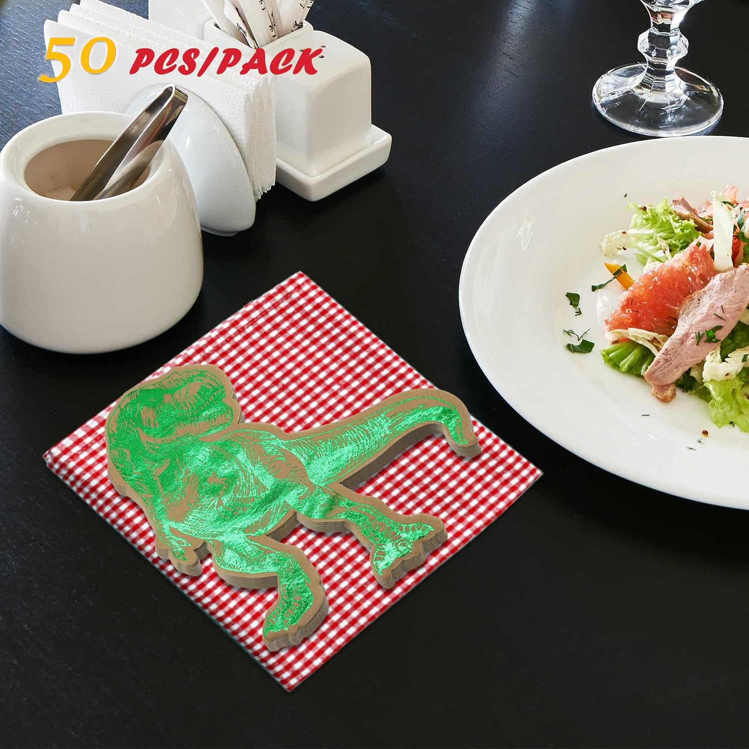 DYLIVeS Dinosaur Napkins 65 Inch Pack of 50