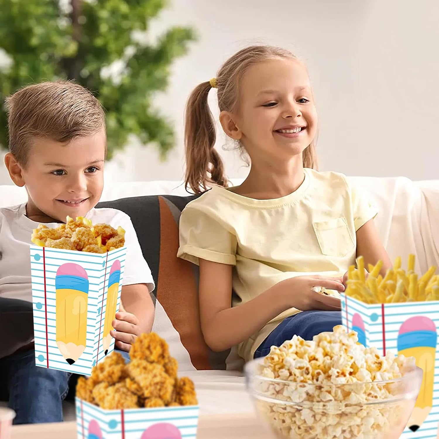 24 Pcs Back to School Popcorn Candy Boxes Gift Set