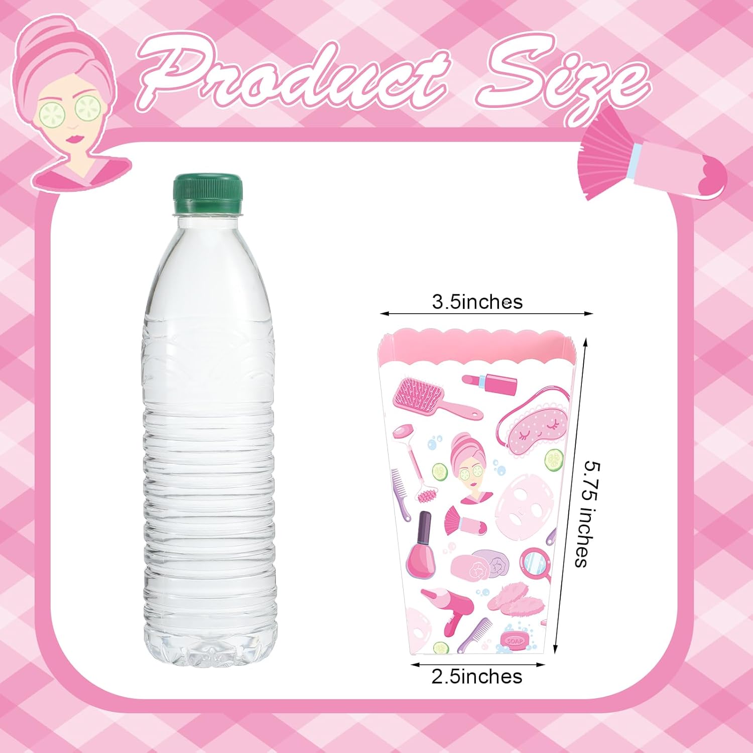 Gueevin 24 Pcs Spa Party Popcorn Boxes Pink