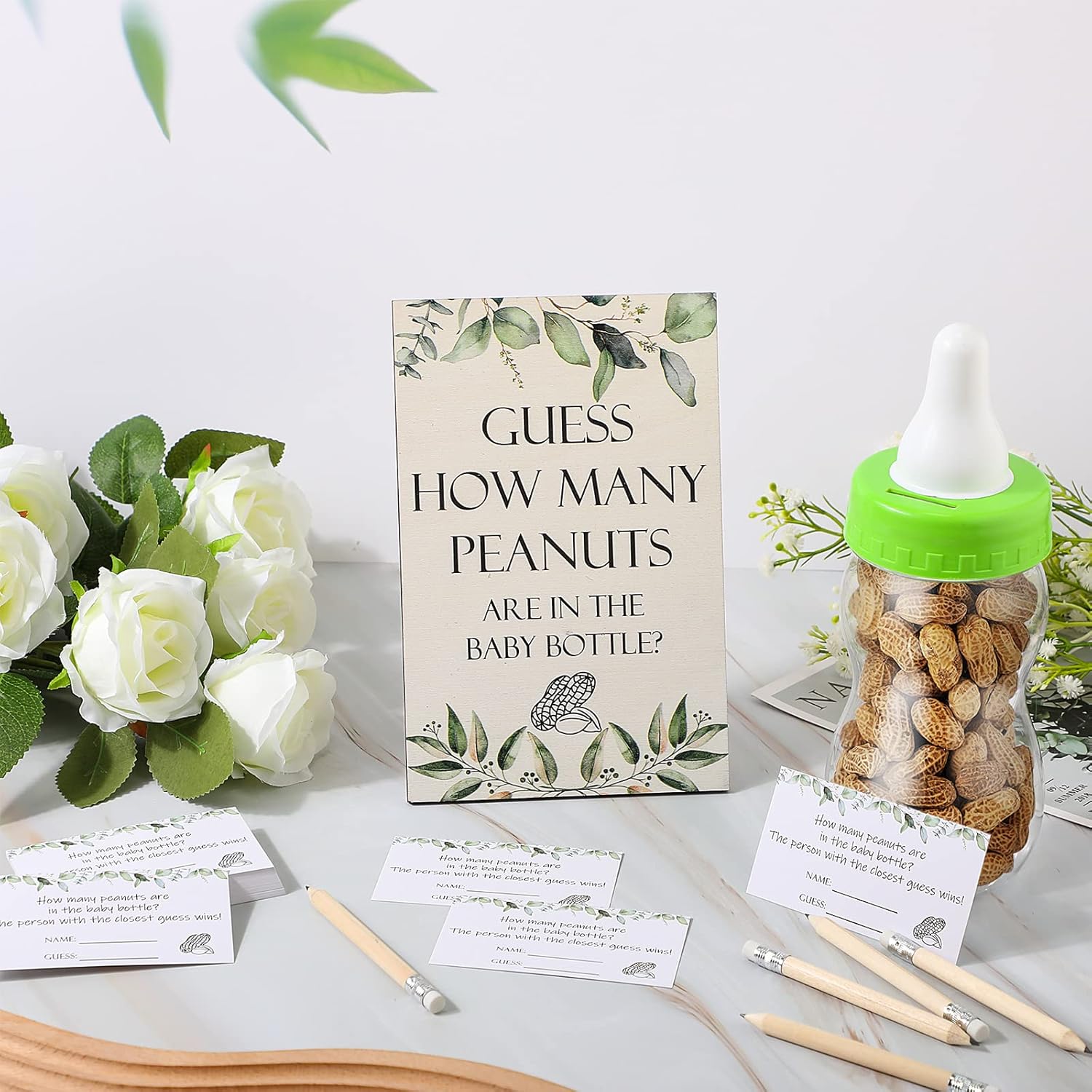 Colarr 122 Pcs Baby Shower Guess Game Set