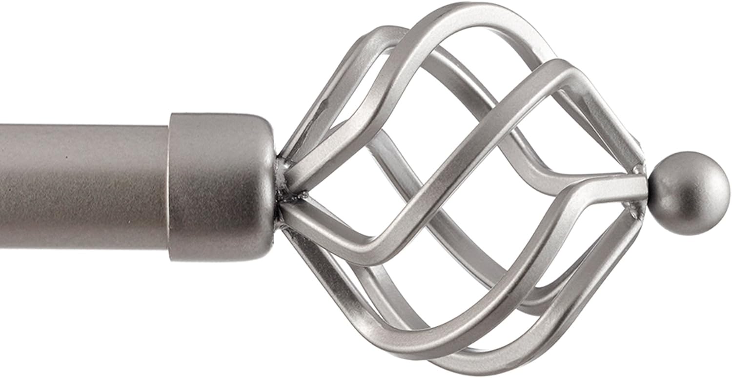 EXCLUSIVE HOME Torch 1 Curtain Rod and Finial Set