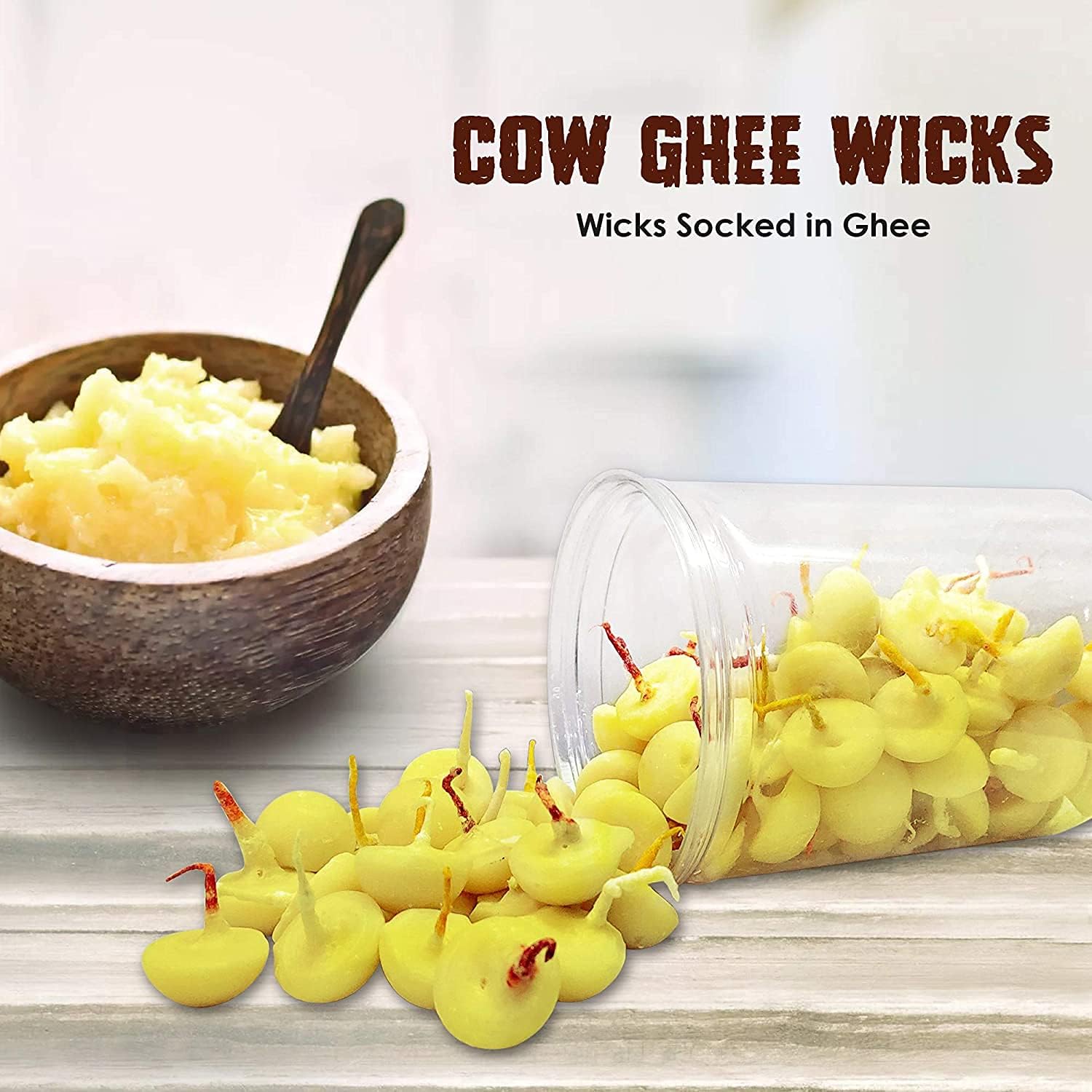 Craftsman Satvik 150 Pc Pure Cow Ghee Wicks for Puja