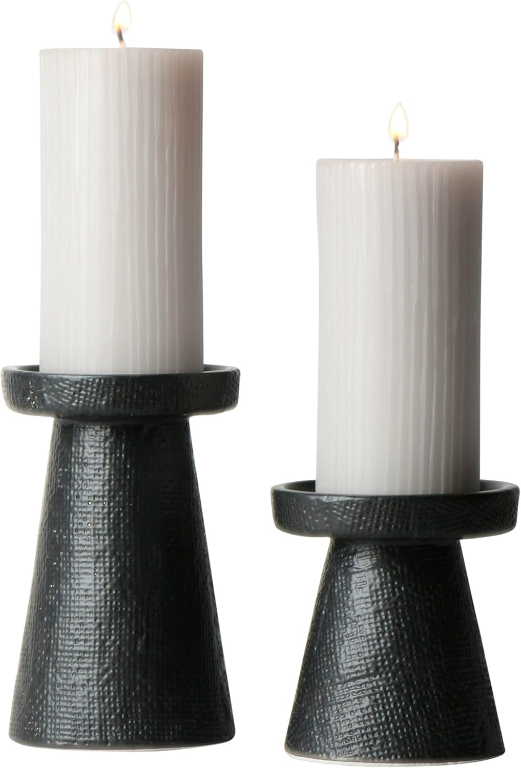 Main Mesa Stoneware Candleholder Set of 2