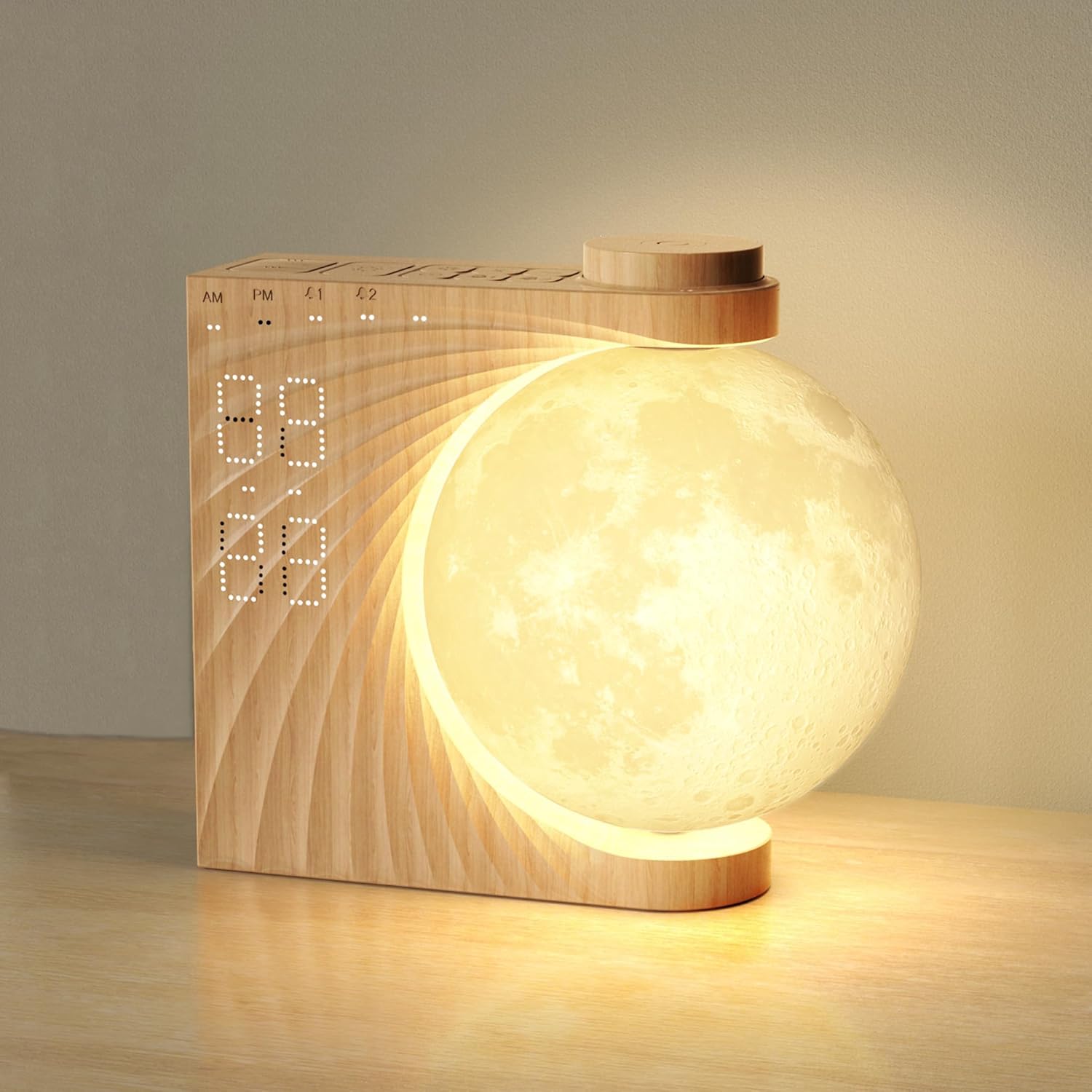 Sunrise Alarm Clock with Moon Light and 10 Light Effects