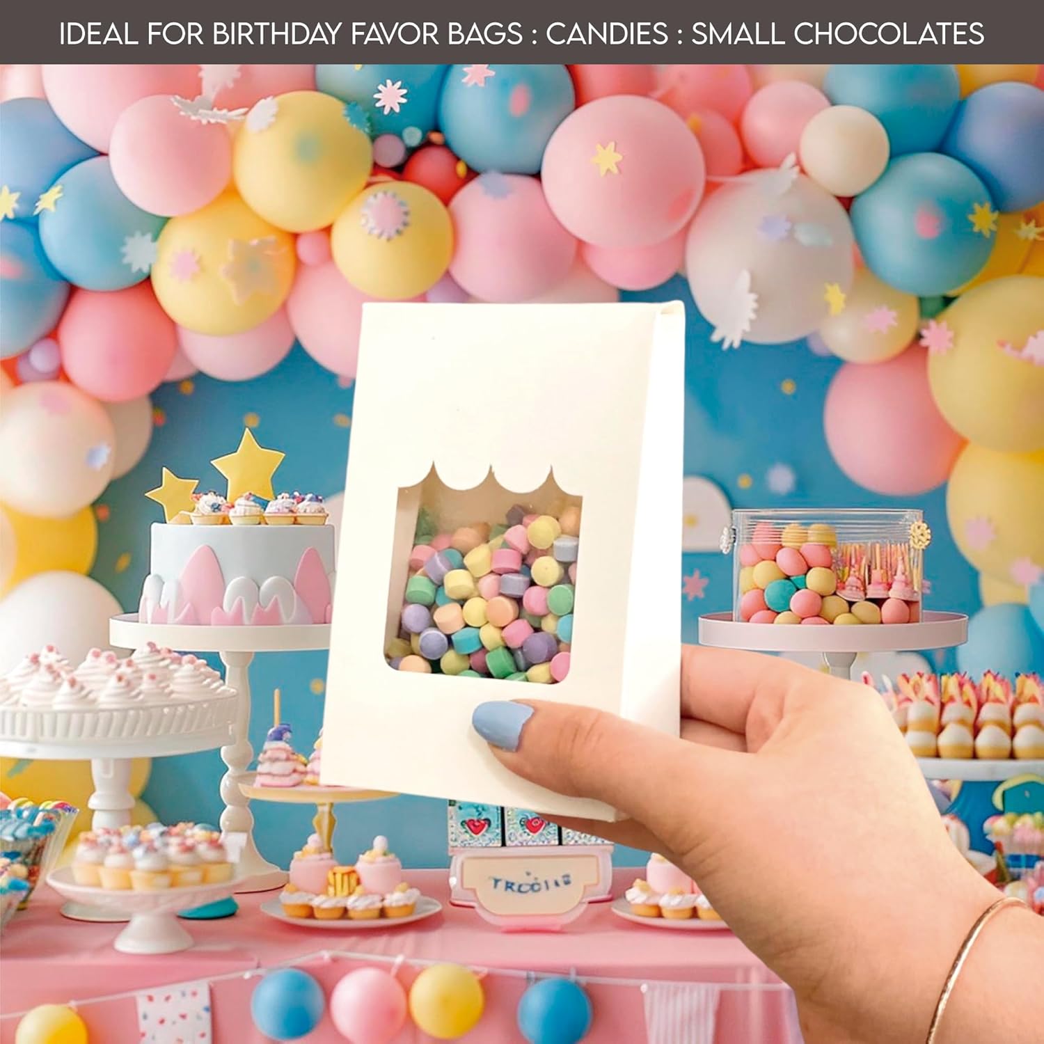 VASSAPACK 36 Pcs Party Favor Boxes with Clear Window