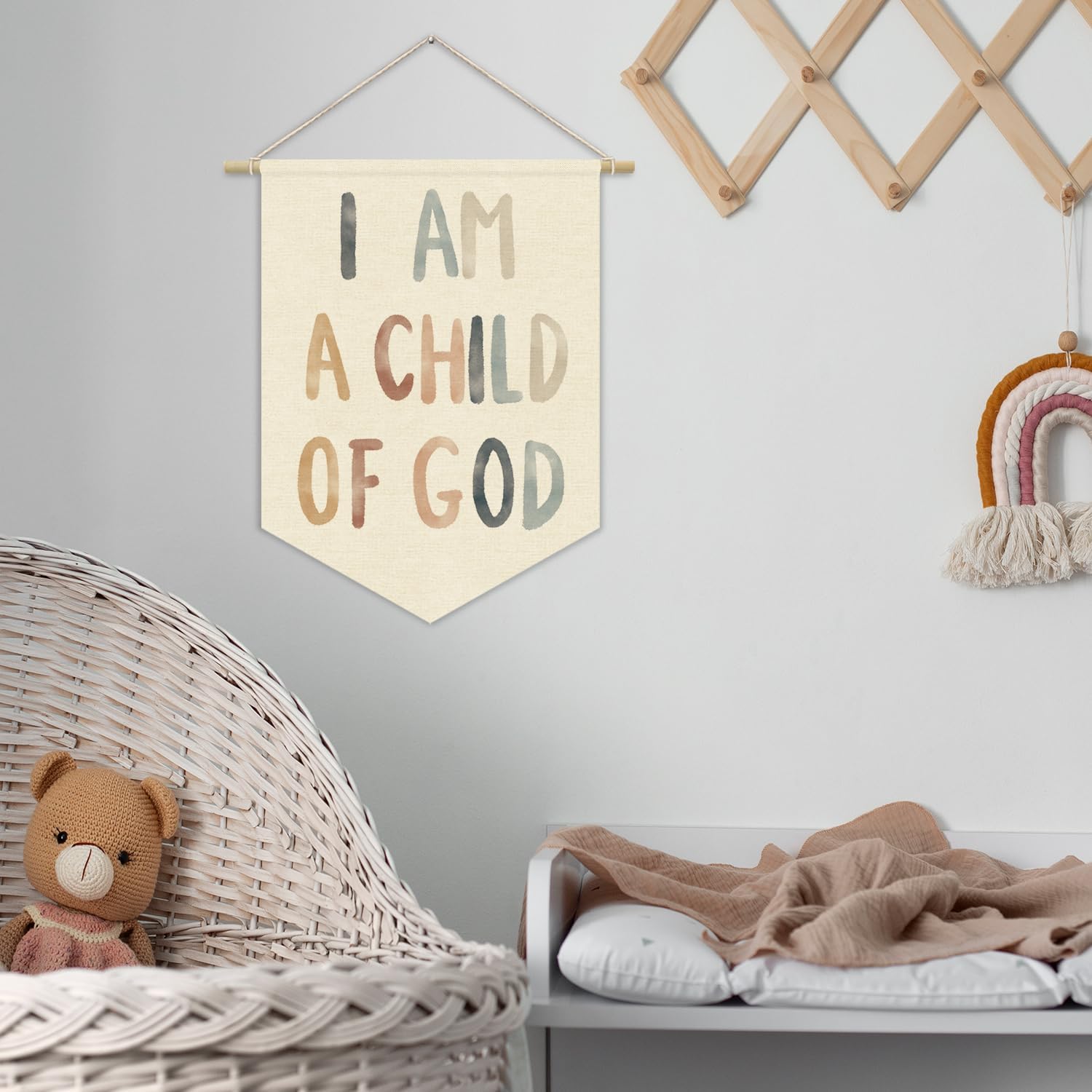 Boho Classroom Decor I Am A Child Of God Banner