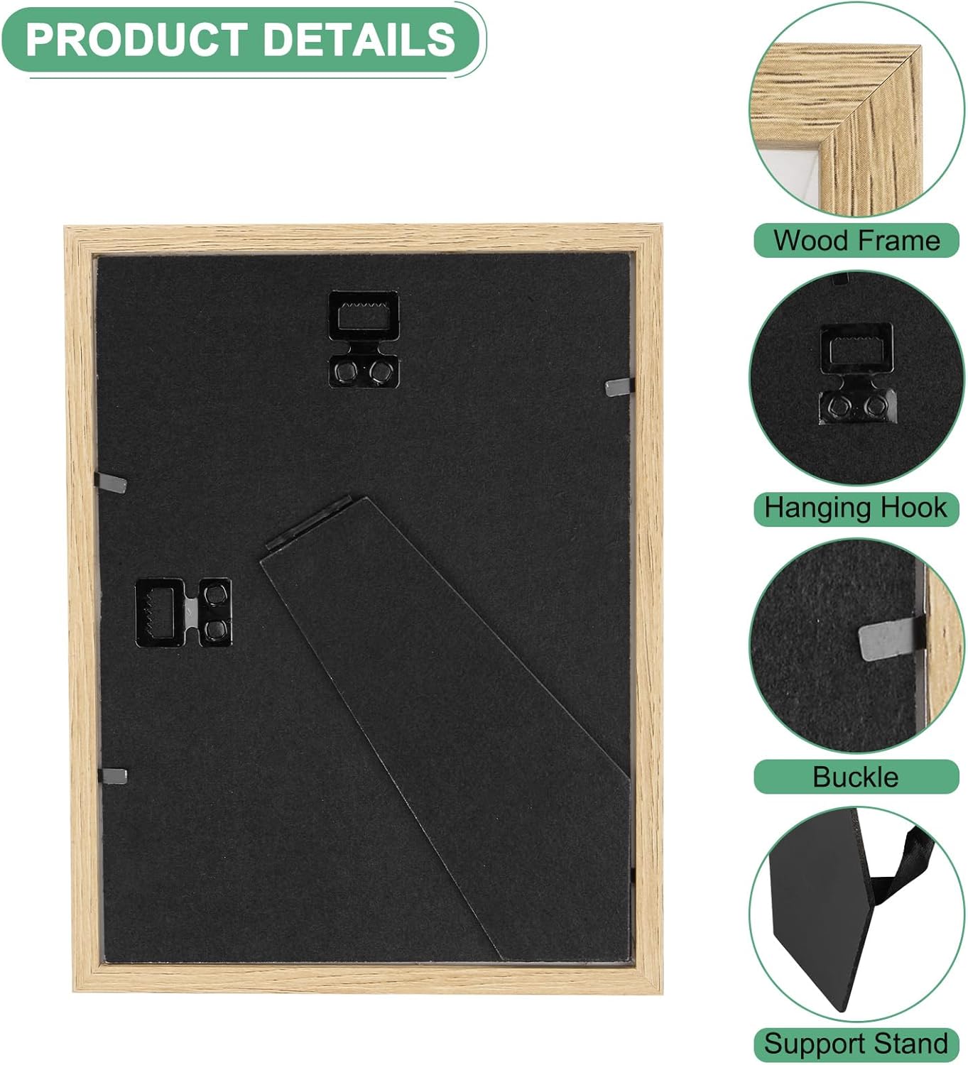 2 Pack 6x8 Inch Wooden Shadow Box Frame
