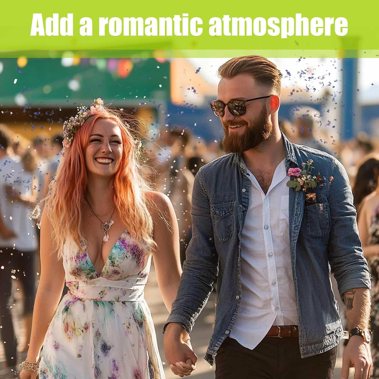 Oning 50 Pack Biodegradable Flower Petals Confetti