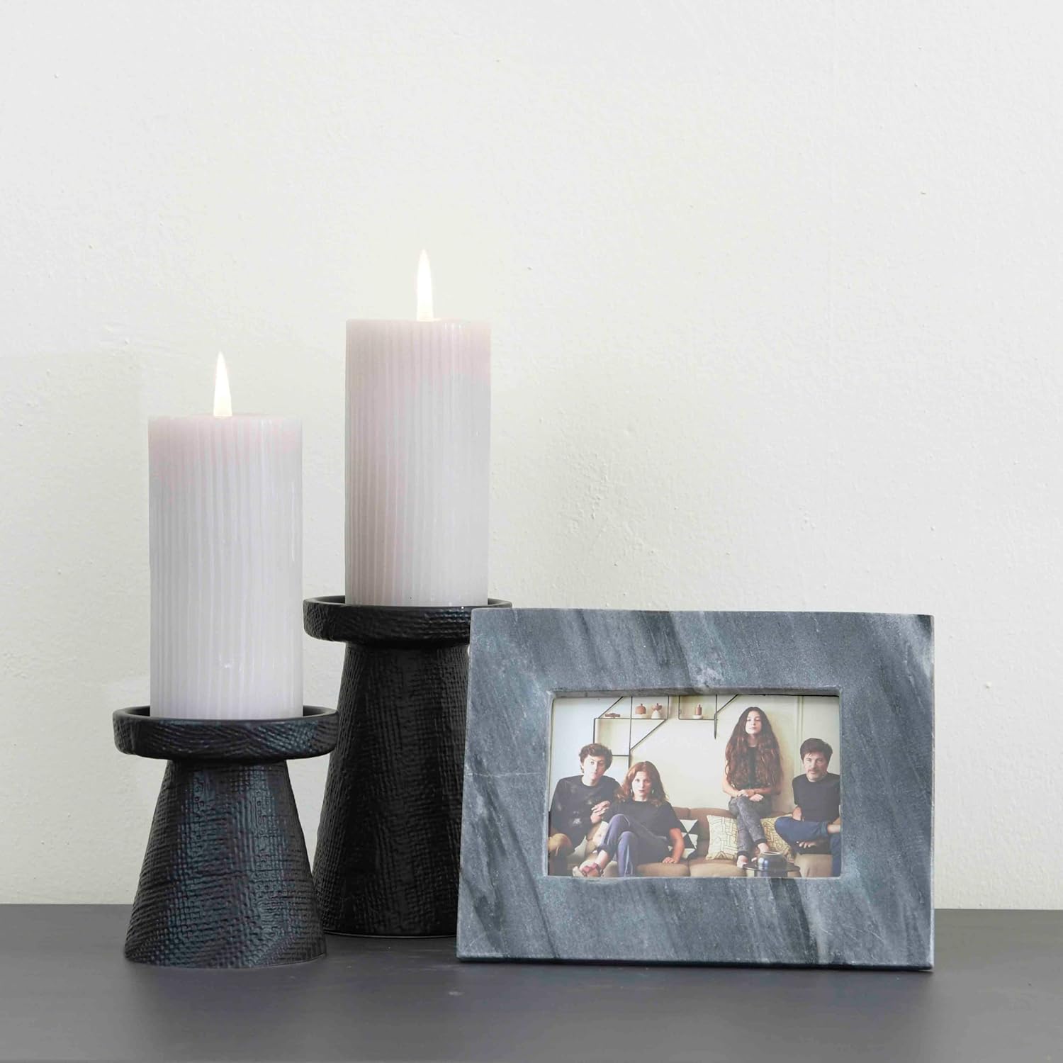 Main Mesa Stoneware Candleholder Set of 2