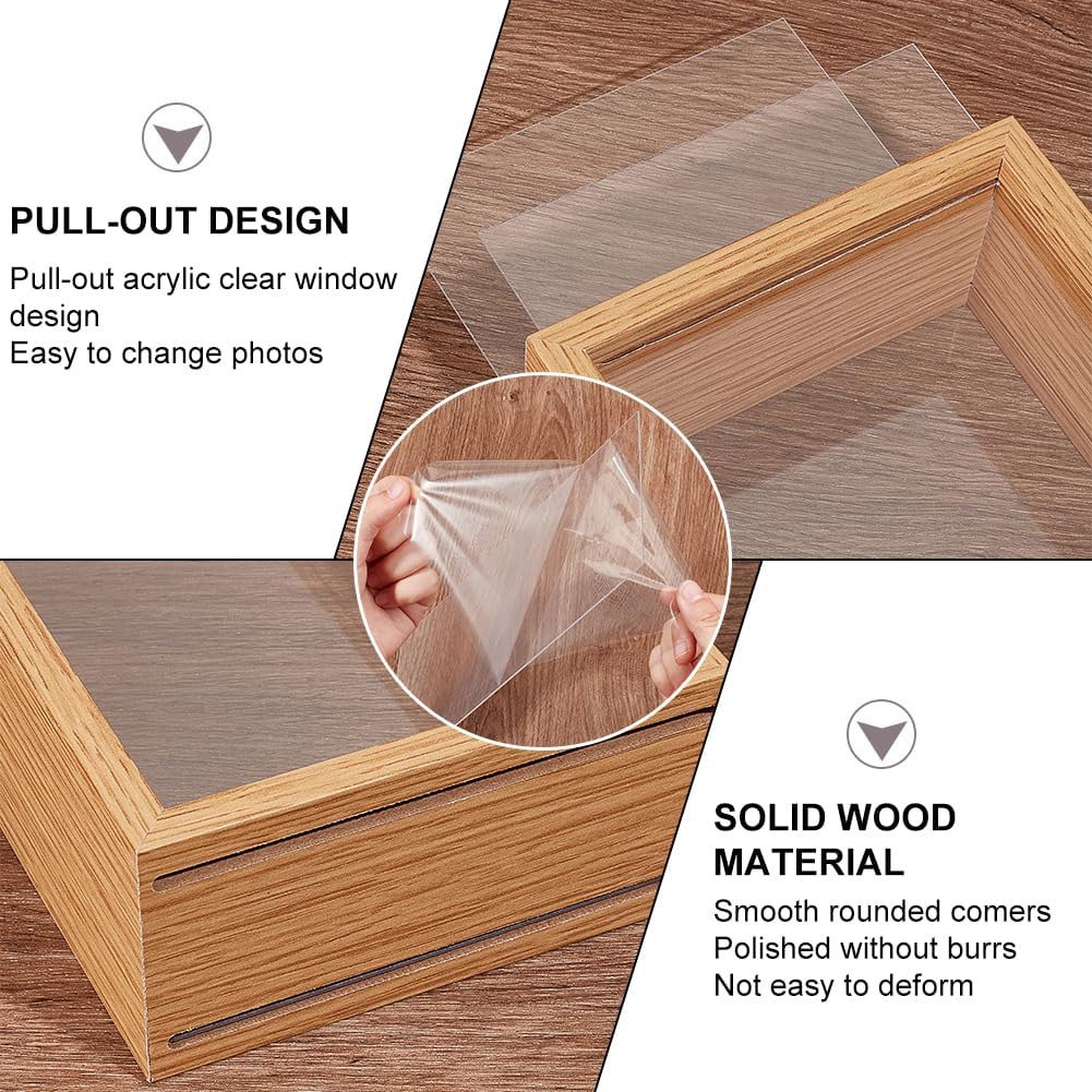 OLYCRAFT 5x24x102 Inch Rectangle Shadow Box Frame with Double Sided Clear Acrylic Window