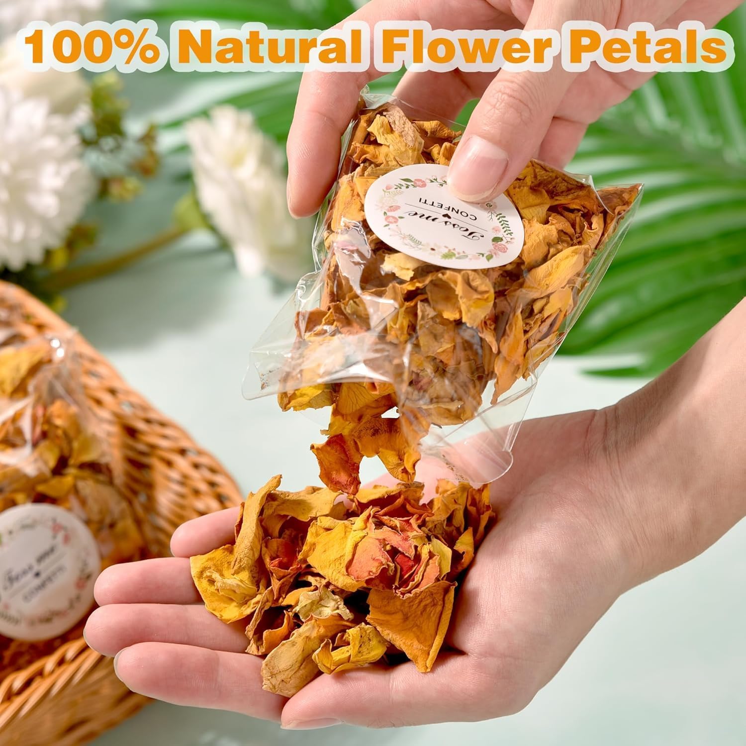 20 Pack Biodegradable Confetti Petals Real Dried Rose Petals Wedding Send Off
