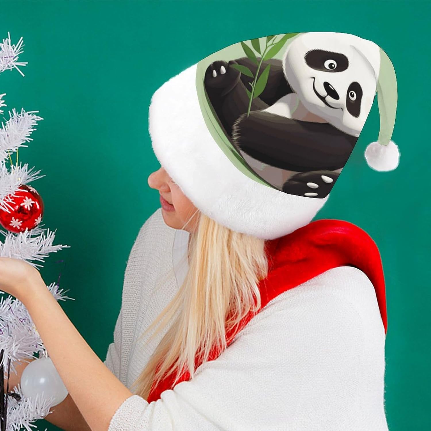 Cute Panda Christmas Hat for Adults and Kids
