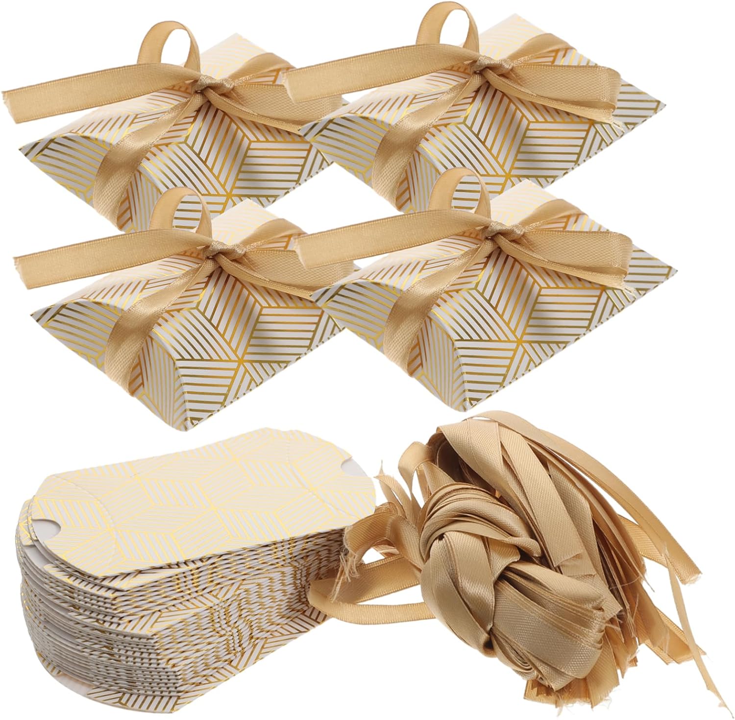 SECFOU 50PCS Small Pillow Shaped Candy Boxes