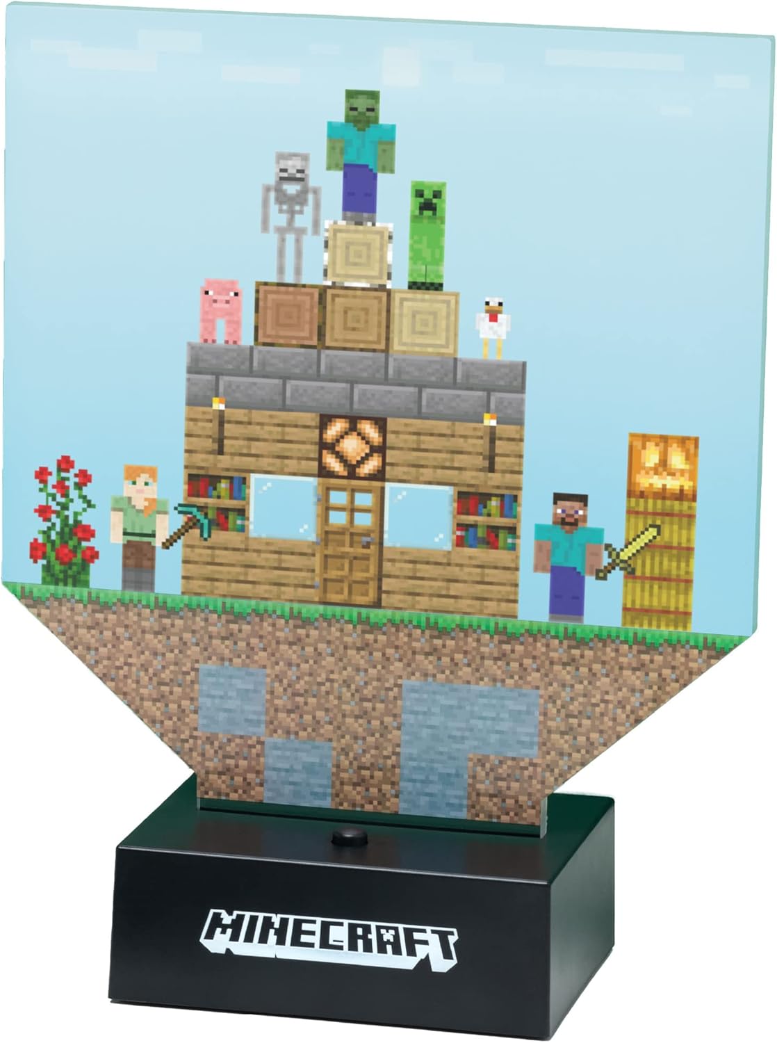 Minecraft Build a Level Light Customizable Desk Lamp with 140 Stickers