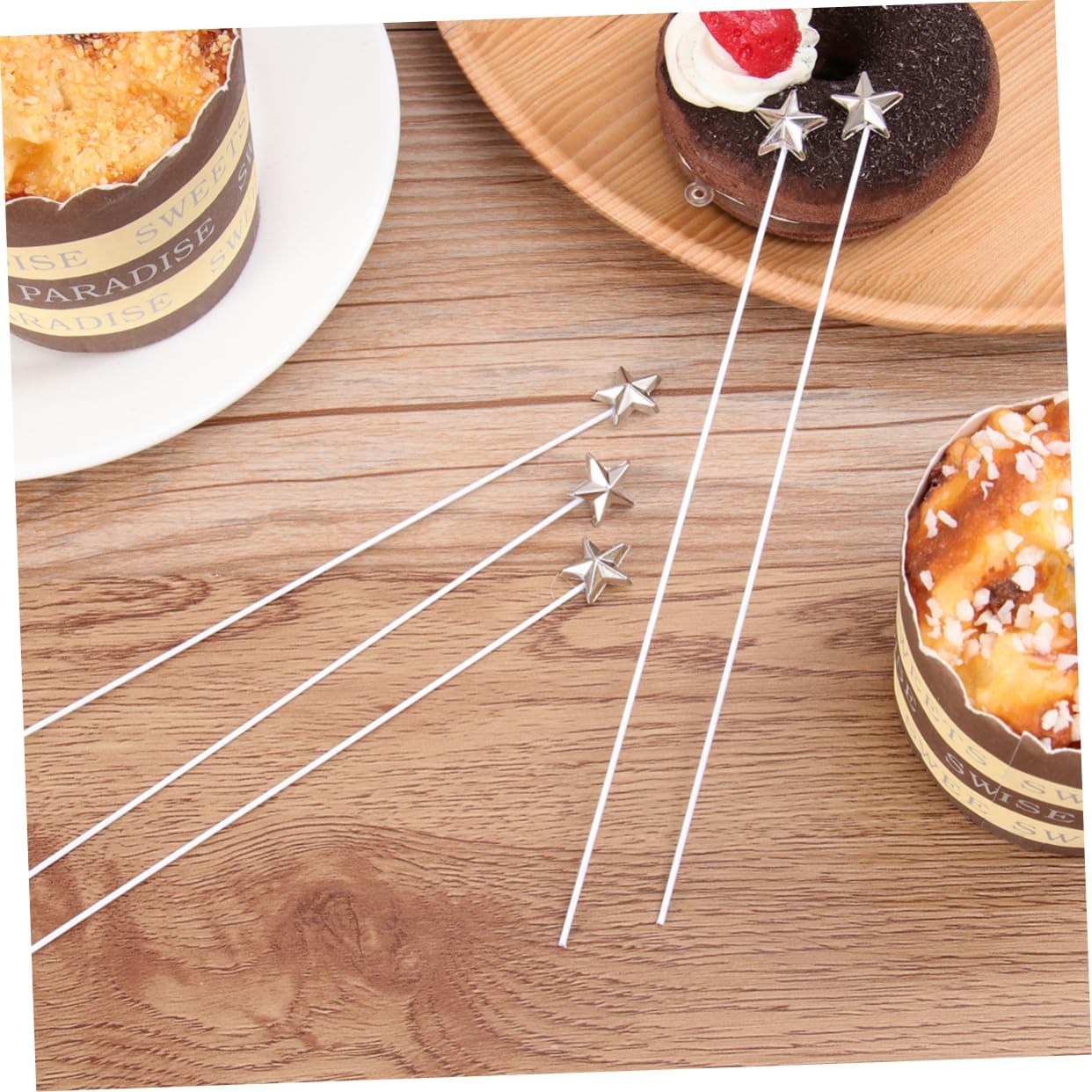 MERRYHAPY 50 Piece Star Cake Toppers for Birthday Baby Shower Wedding