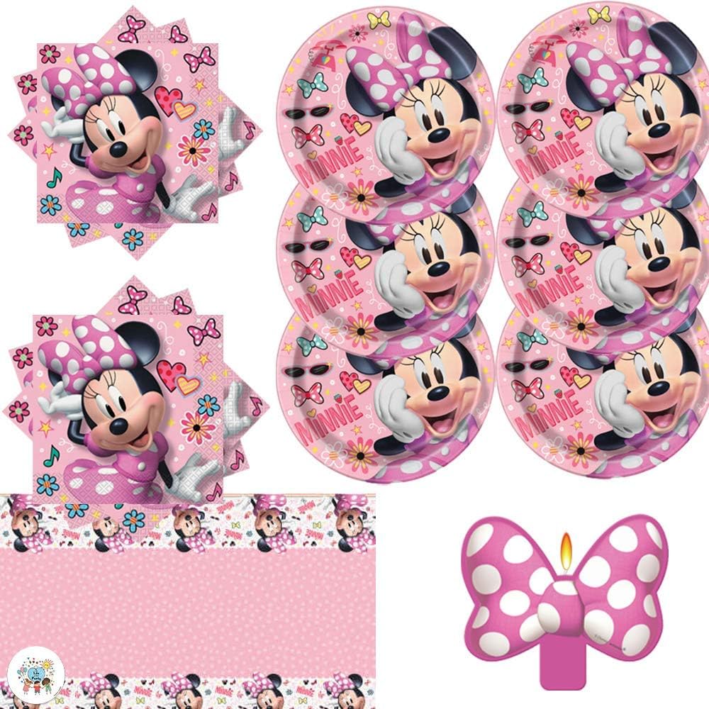 Minnie Mouse Birthday Party Supplies Pack for 16 Guests