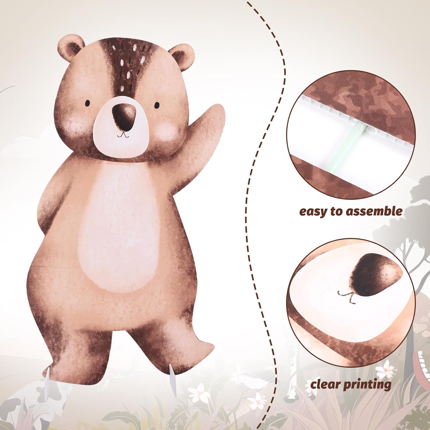 Leinuosen 3 Pcs Woodland Party Stand Decorations Set