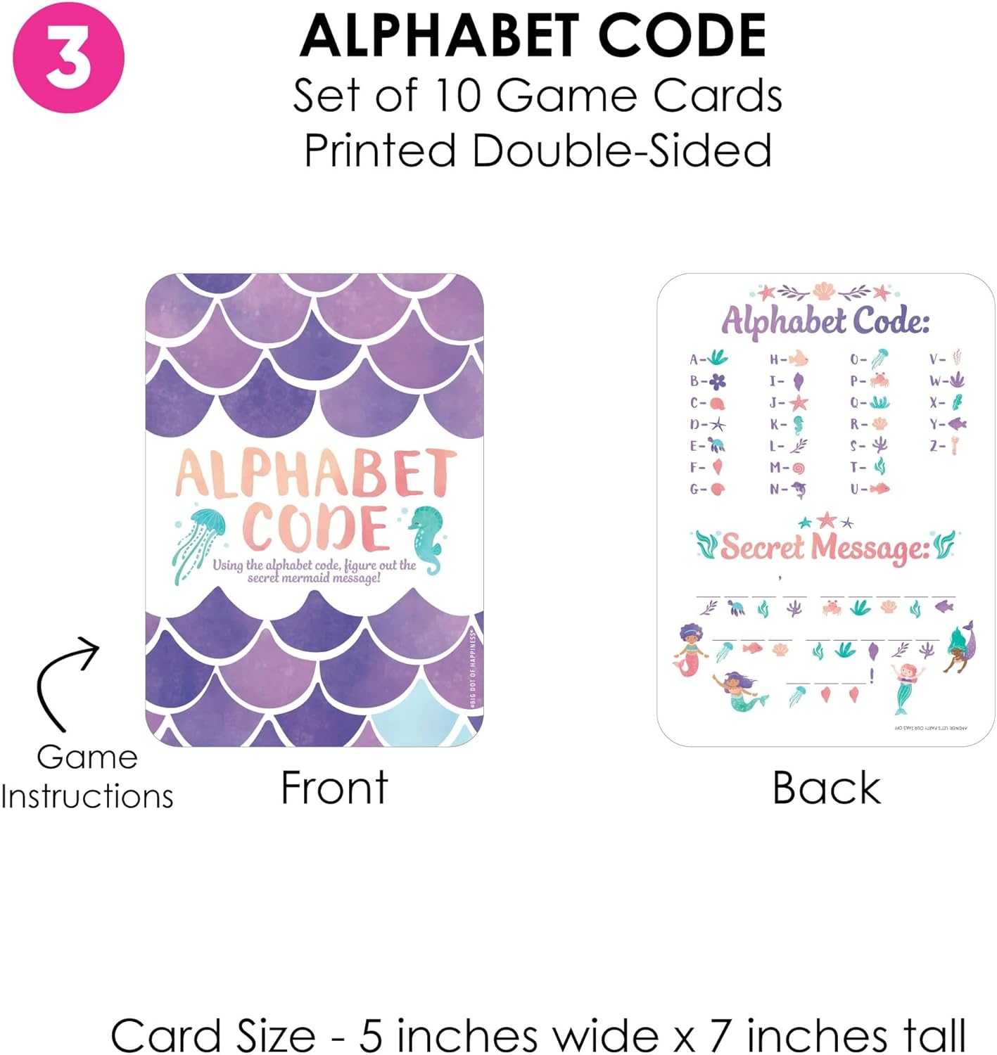 Big Dot of Happiness Mermaid Party Games Bundle
