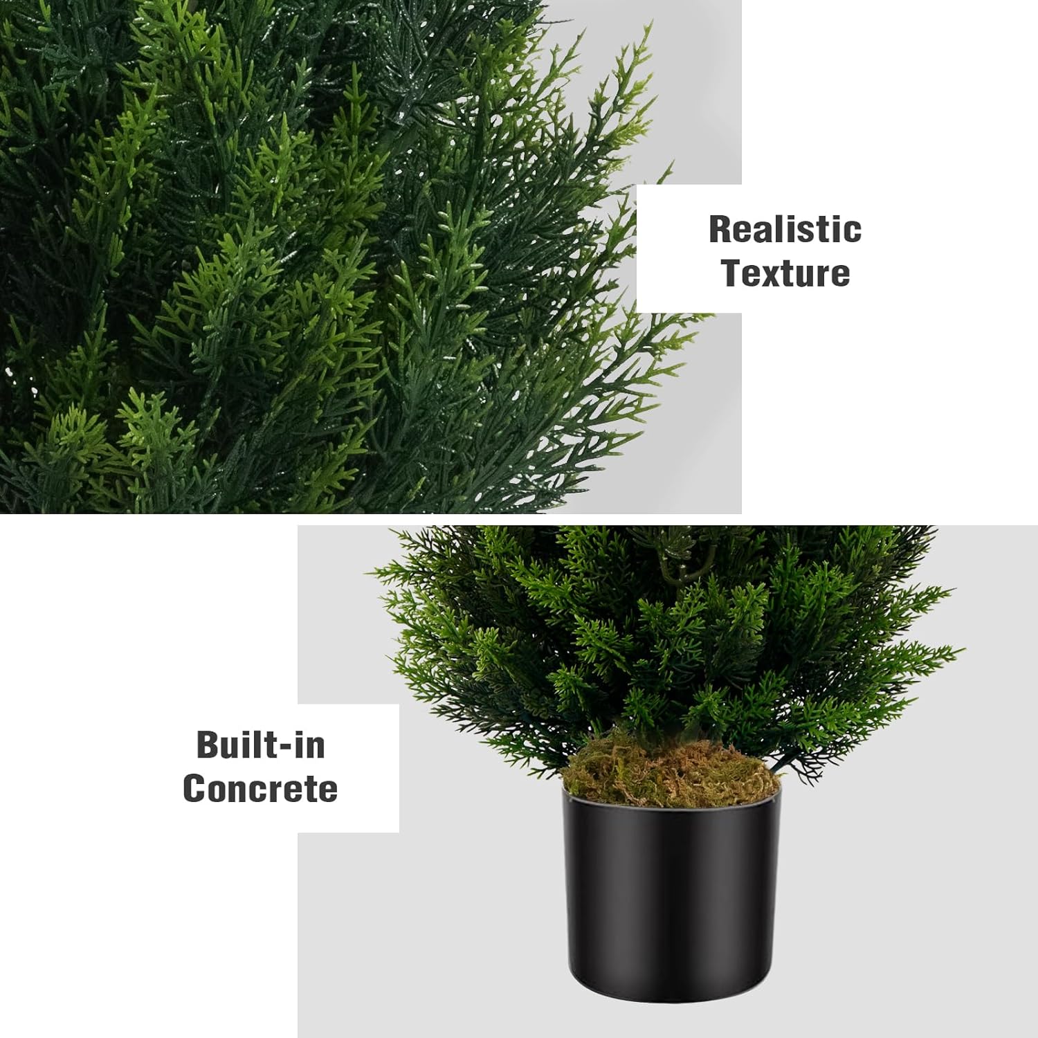 Realistic Artificial Cedar Topiary Trees 5FT 2 Sets
