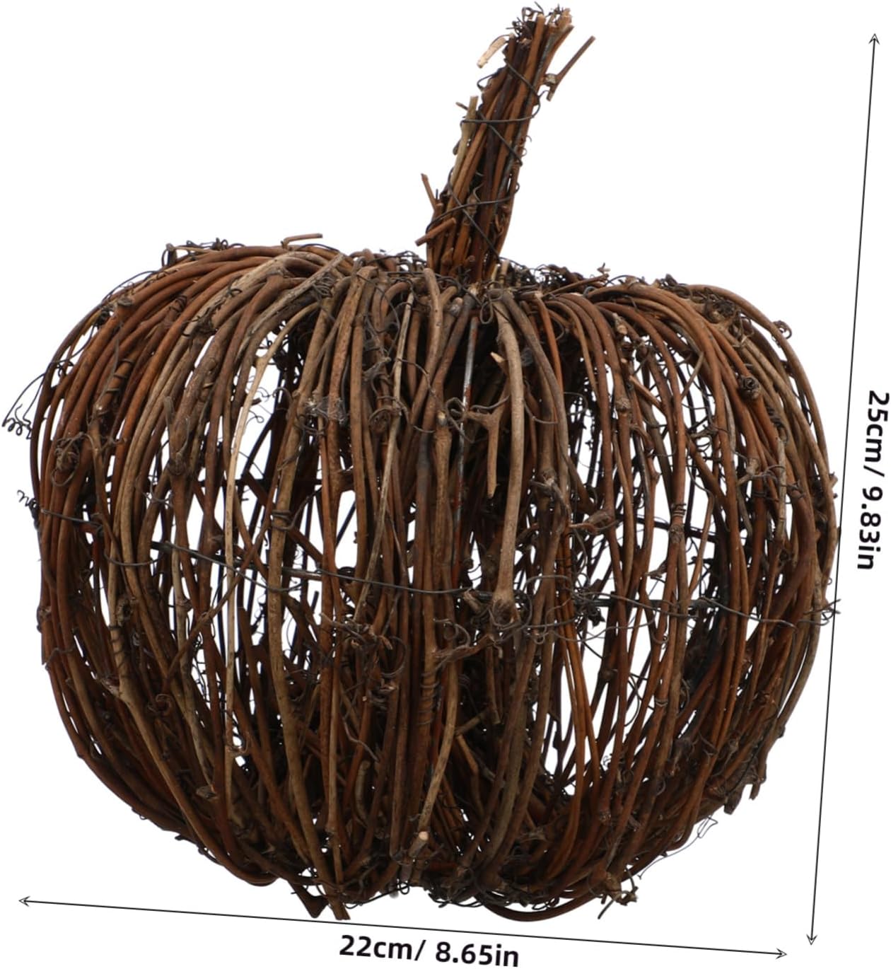 BESPORTBLE 1pc Rattan Woven Pumpkin Decor Centerpiece
