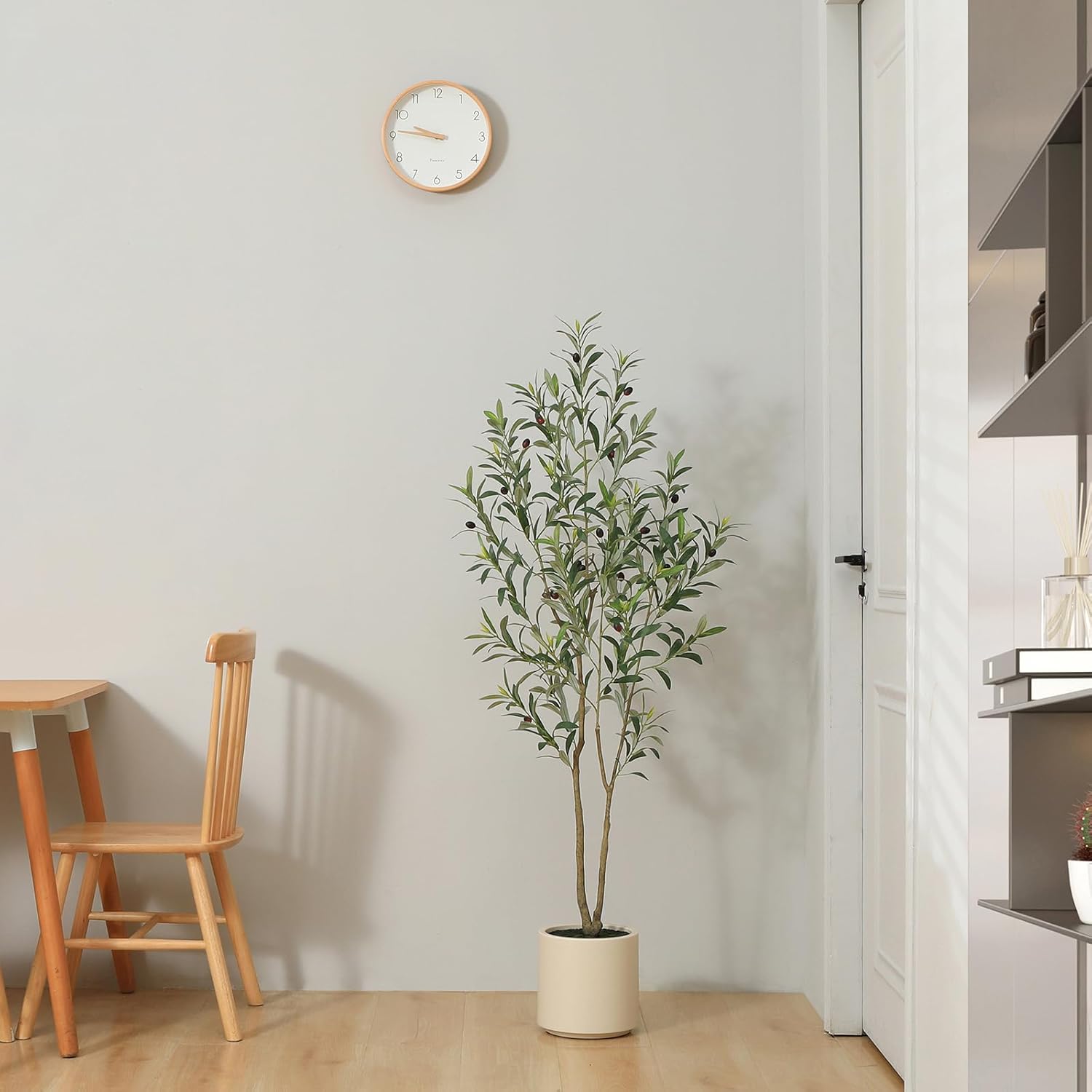 LOMANTO Artificial Olive Trees 5 ft Tall Fake Tree