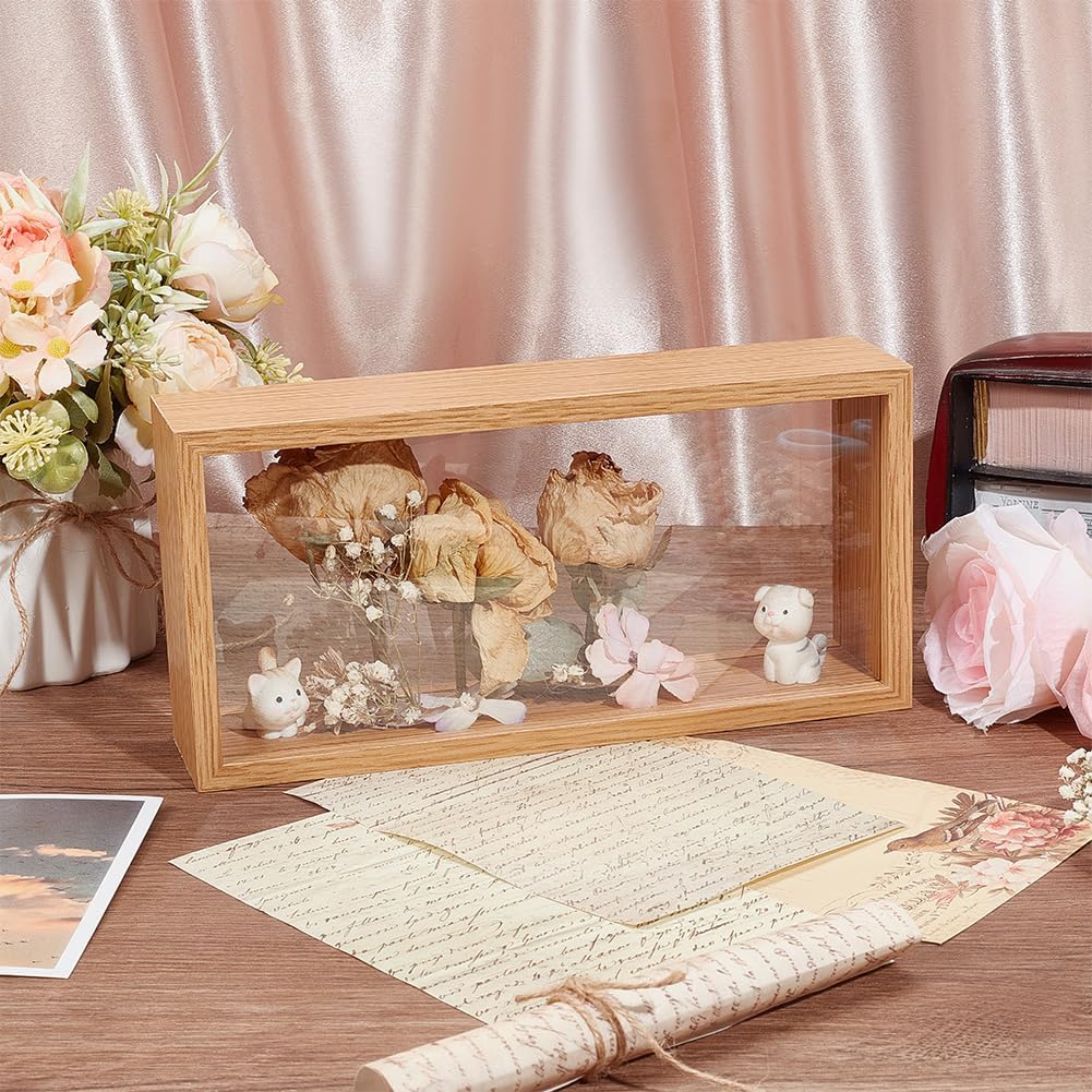 OLYCRAFT 5x24x102 Inch Rectangle Shadow Box Frame with Double Sided Clear Acrylic Window