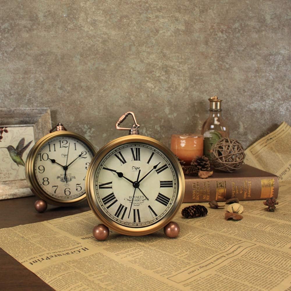 Maxspace Retro Vintage Metal Table Clock