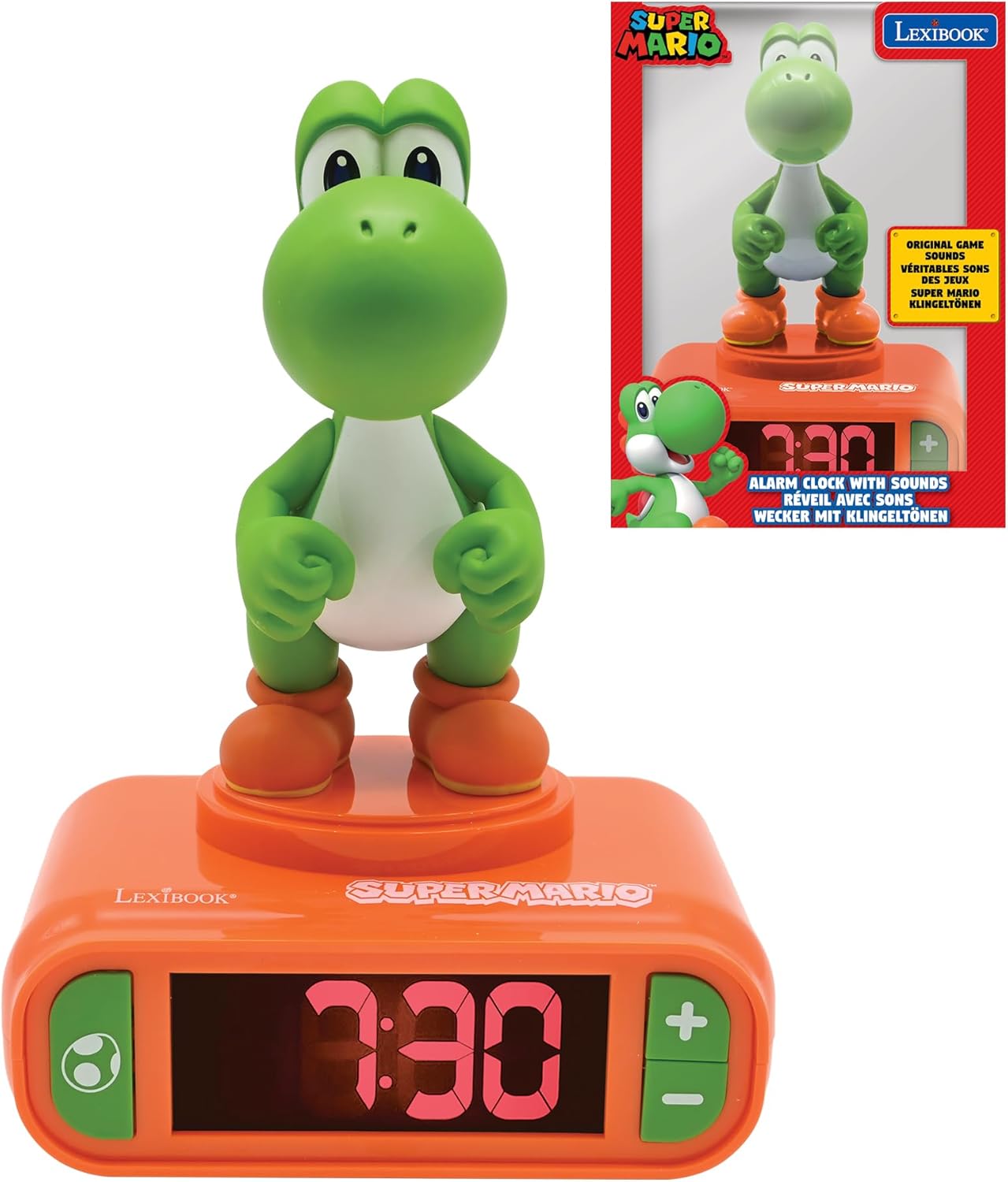 LEXiBOOK Super Mario Yoshi Nightlight Alarm Clock