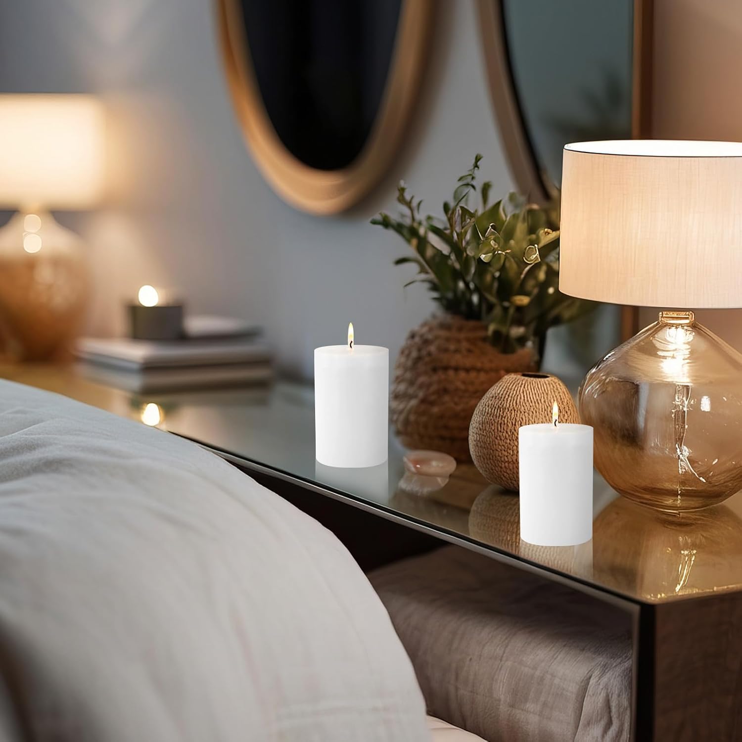 Seven Moons 275 x 4 Dripless Pillar Candle Set of 6