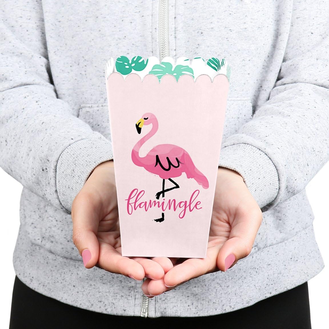 Big Dot of Happiness Pink Flamingo Party Favor Box Set 12