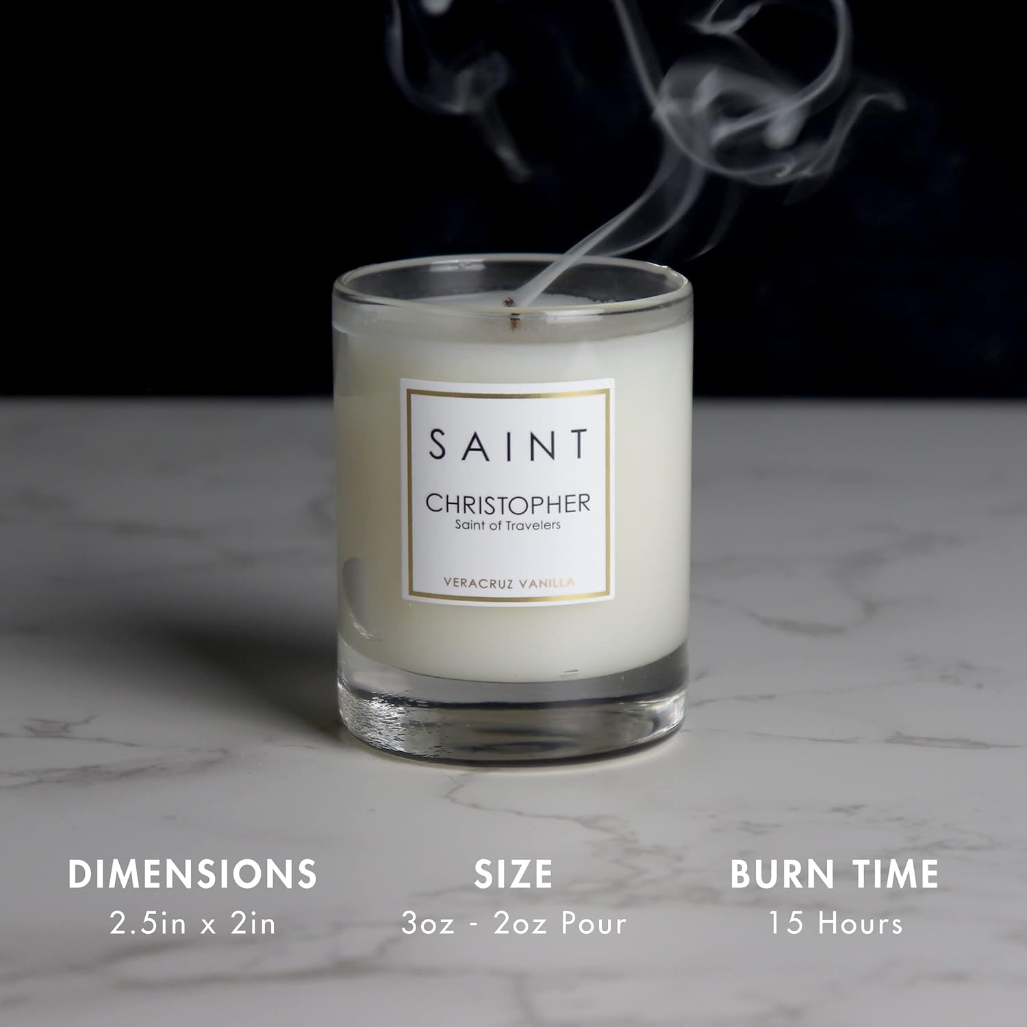 Saint Scented Votive Candle with Prayer and Coin