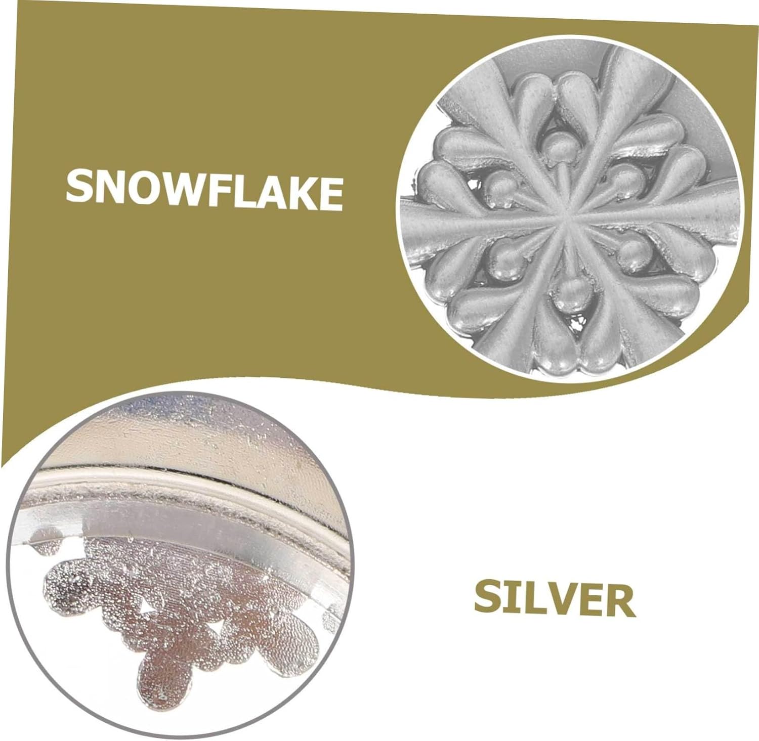 1pc Christmas Candle Jar Lid Zinc Alloy Snowflake Decor Topper