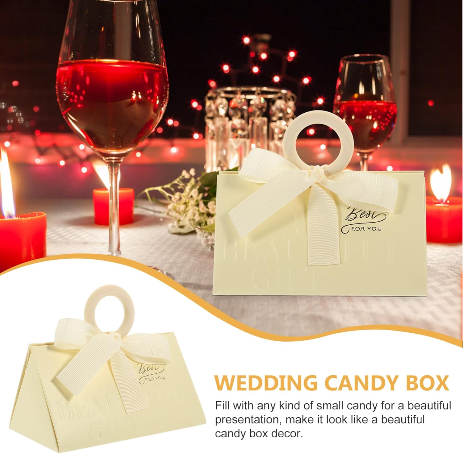 20pcs Elegant Triangle Candy Boxes for Valentines Day and Wedding Favors