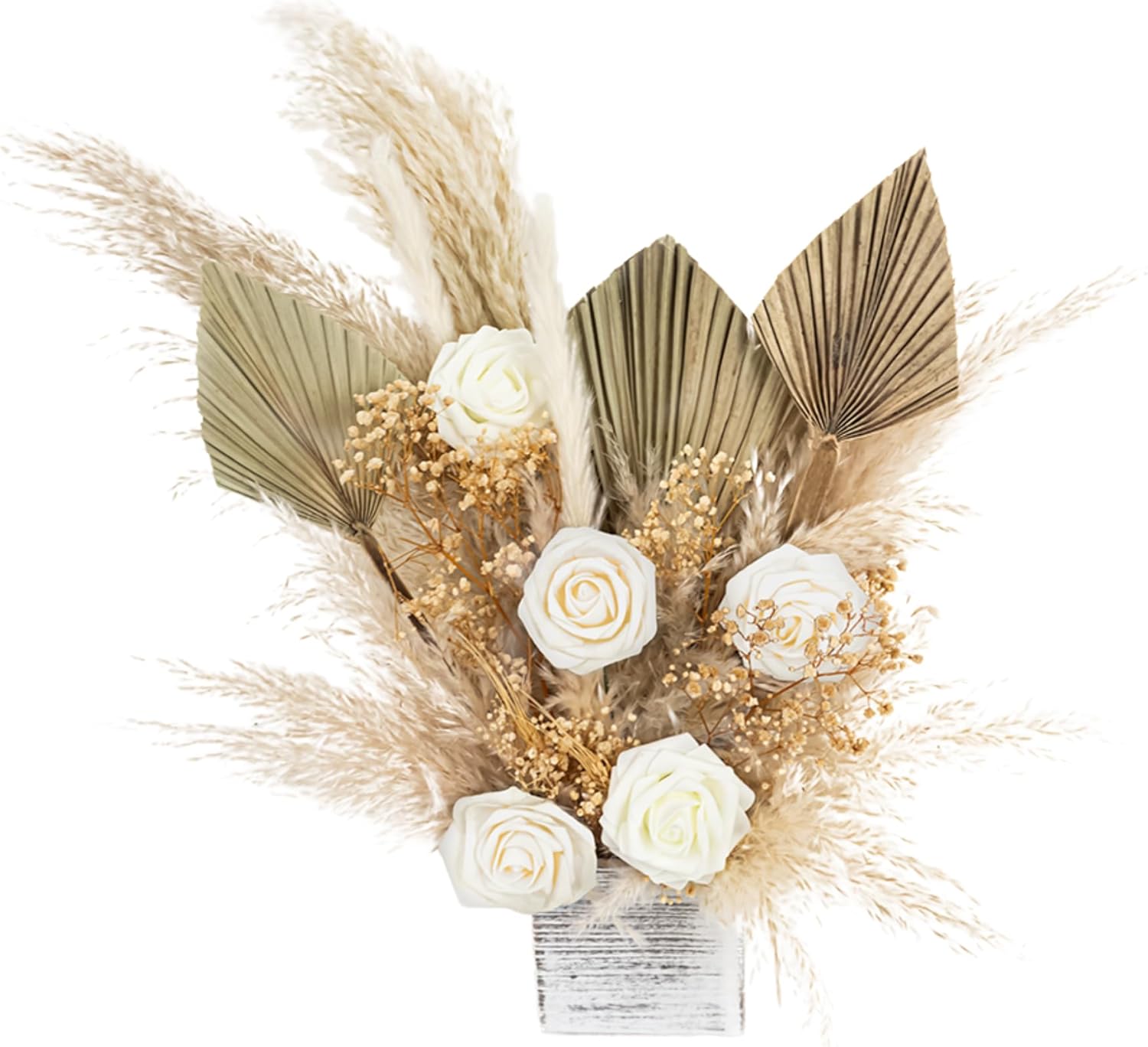 Handmade Pampas Grass Centerpiece Ivory