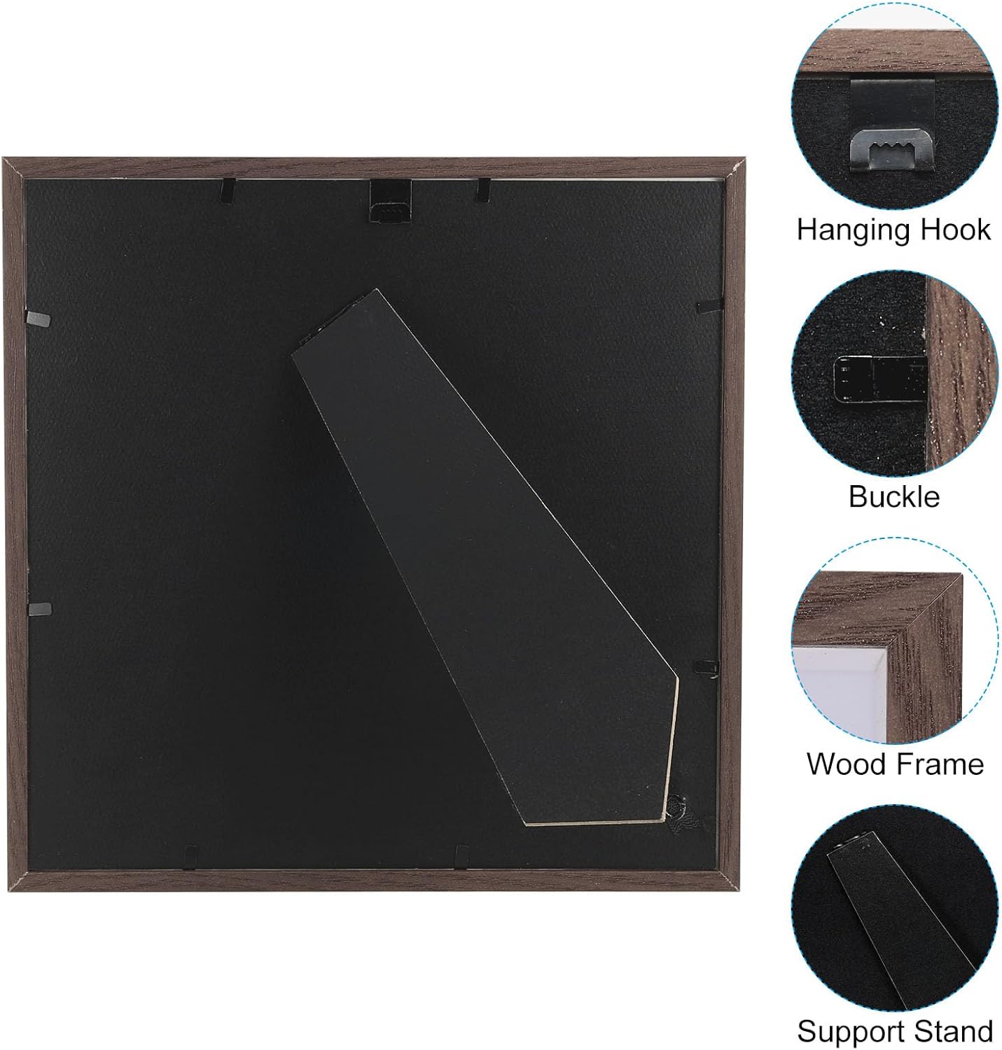 PATIKIL 8x8 Shadow Box Frame Wooden Display Stand