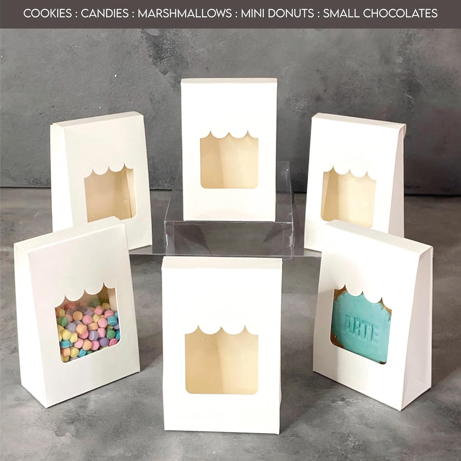 VASSAPACK 36 Pcs Party Favor Boxes with Clear Window