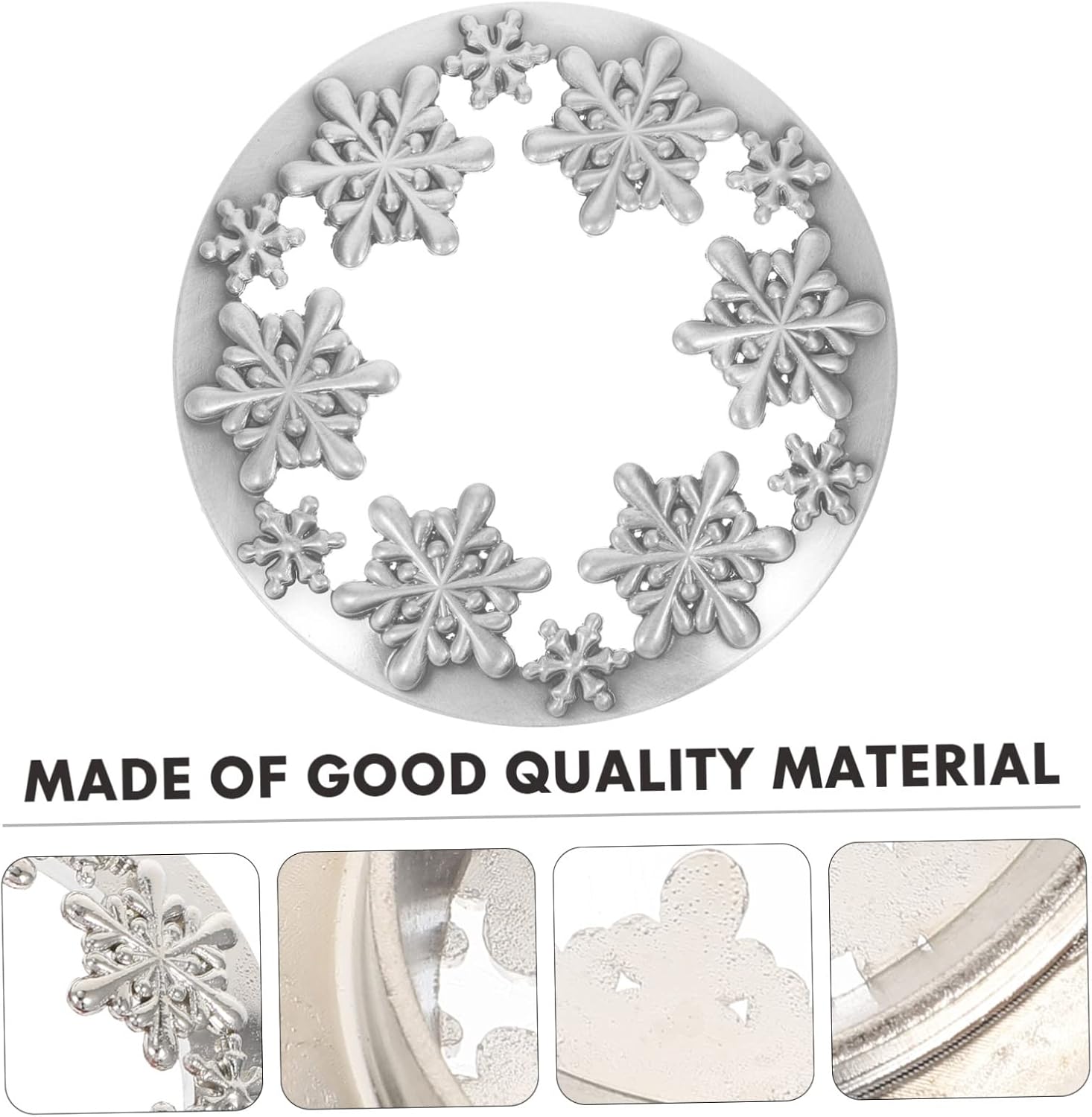 Sewroro Christmas Candle Jar Lid Snowflake Design Candle Holder Cover
