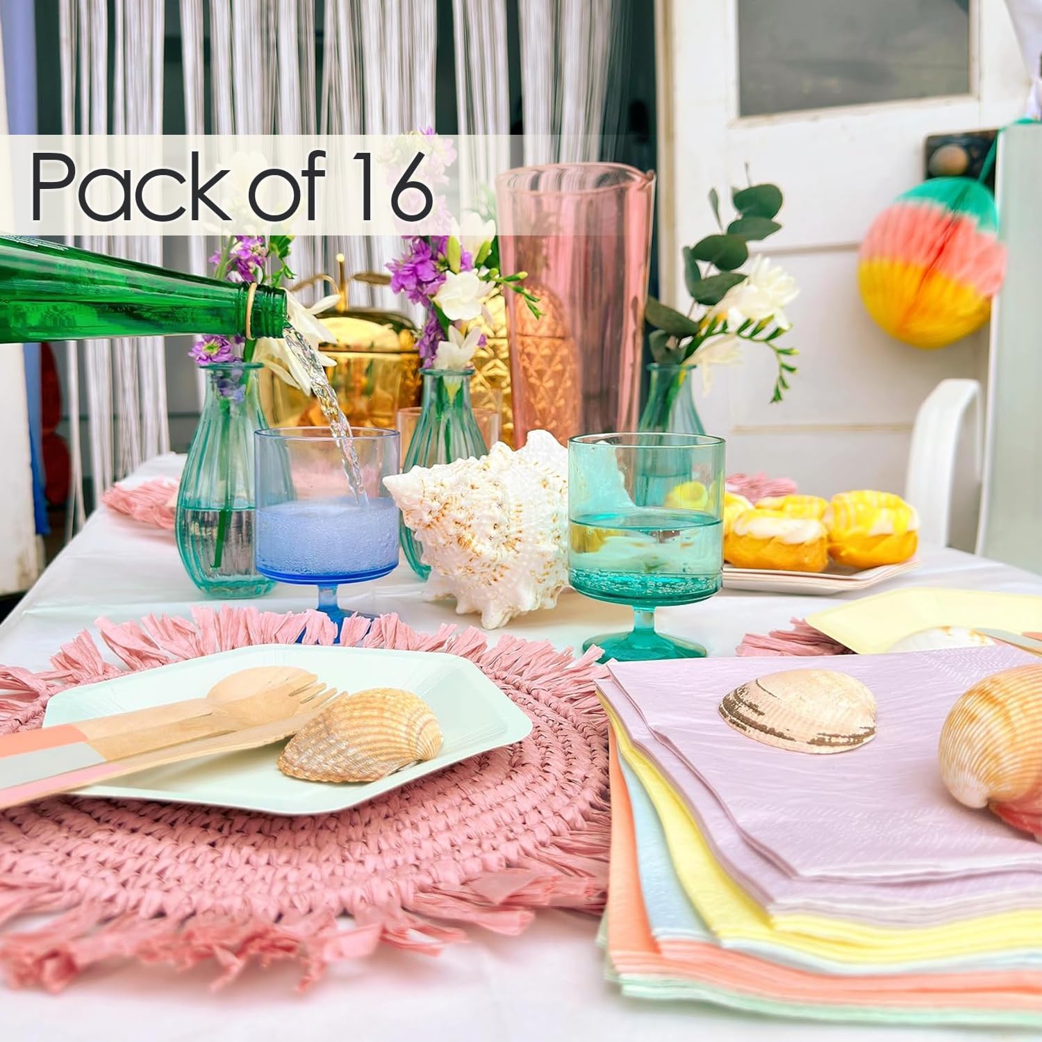 Talking Tables Pastel Party Napkins - Pack of 16