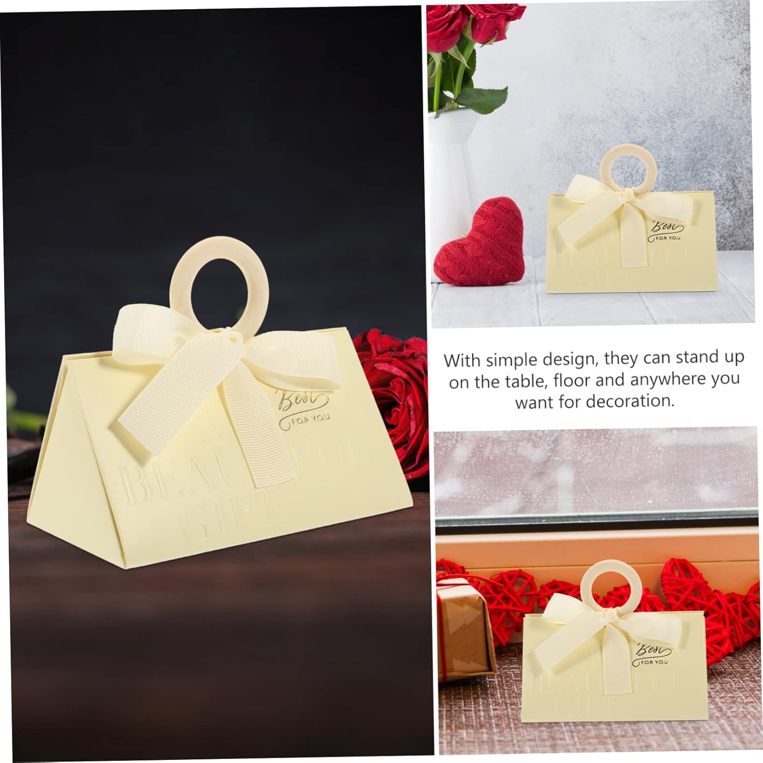 Anneome Elegant Wedding Candy Boxes 20 Pack Snack Boxes Bowknot Design