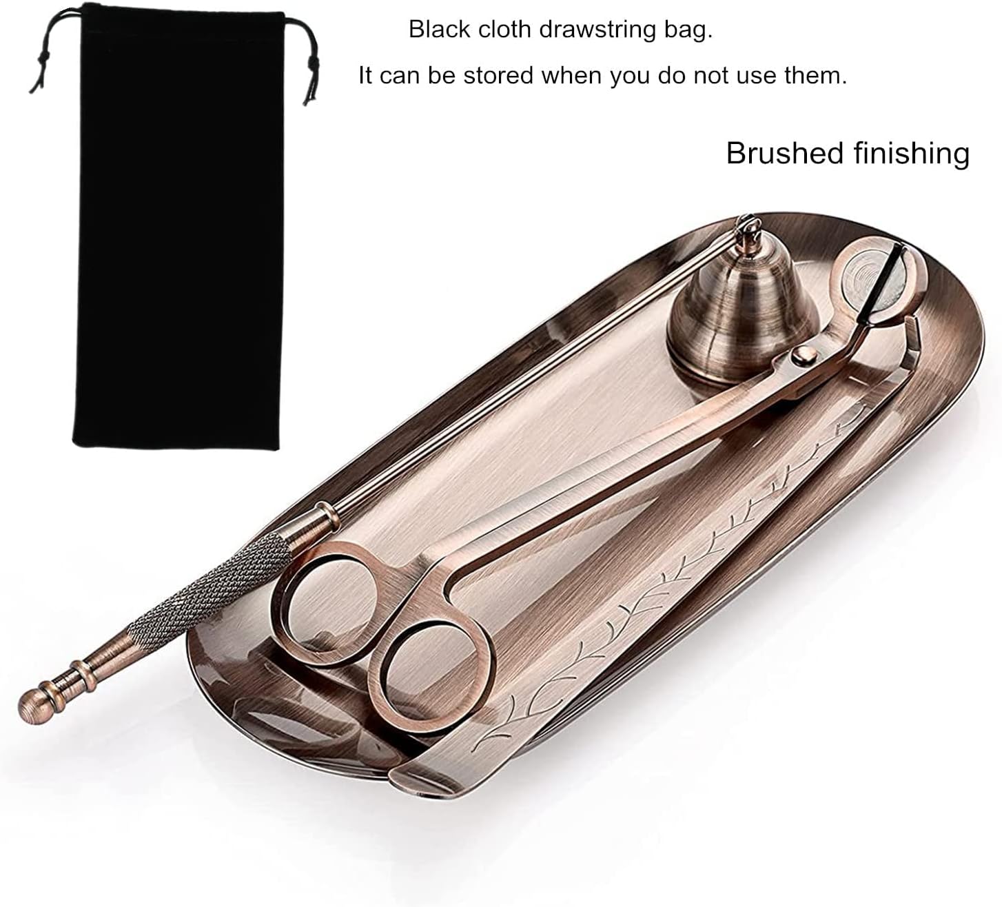 4 In 1 Candle Wick Trimmer Set with Tray and Storage Bag