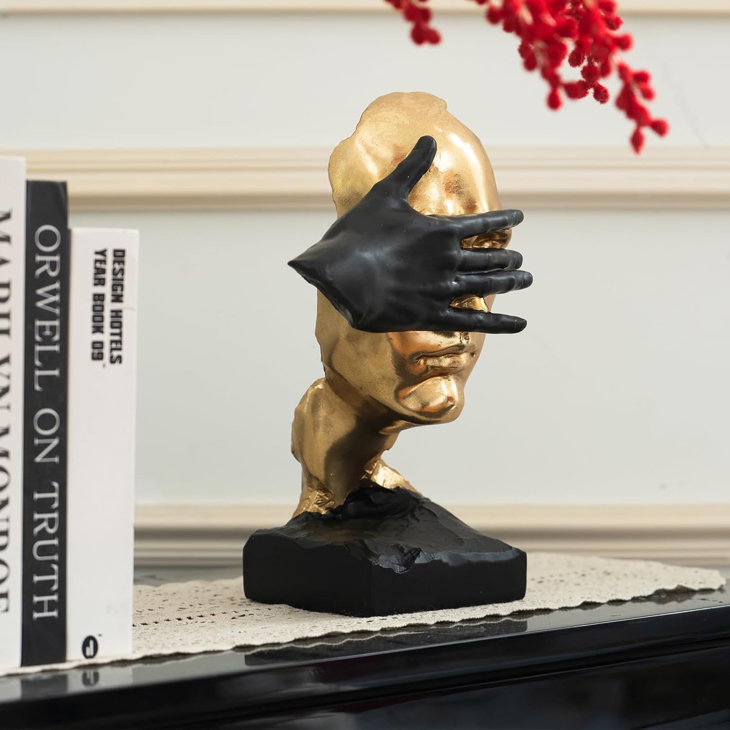 Thinker Statue - Silence is Gold Abstract Art Figurine Decor