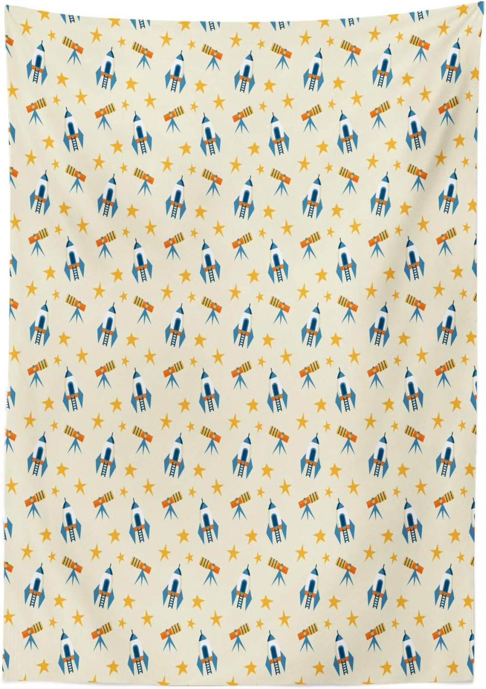 Ambesonne Space Outdoor Tablecloth 58x120 Cream Multicolor