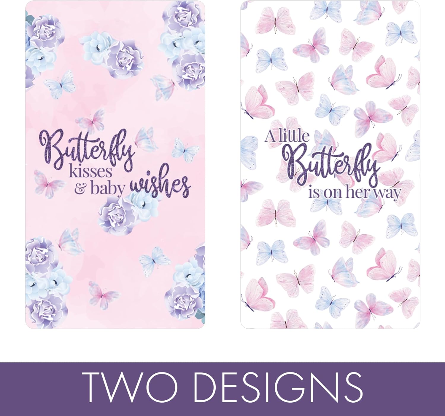 Butterfly Girl Baby Shower Stickers 42 Count