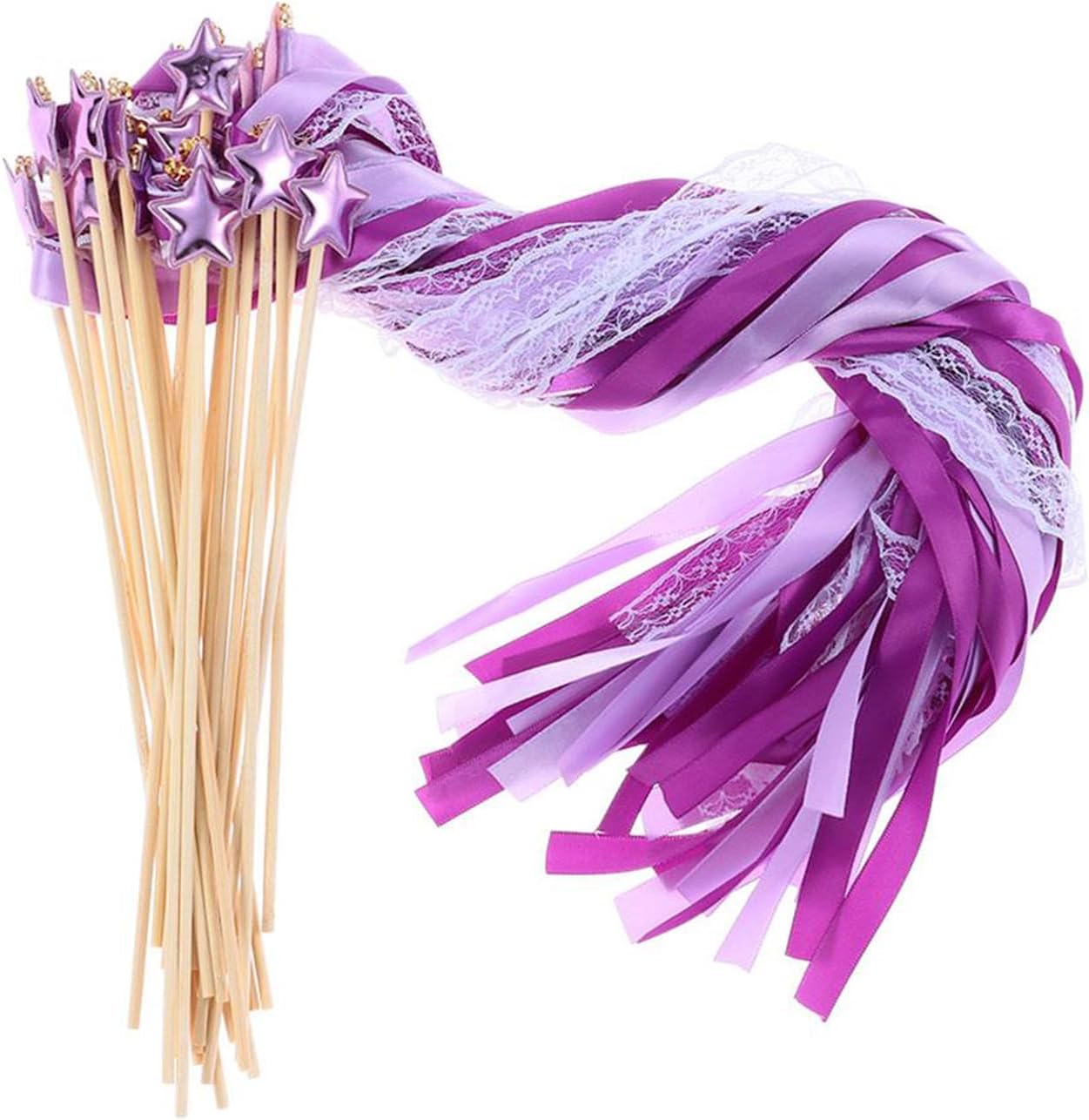 24 Pack Fairy Wands with Bells and Streamers 1